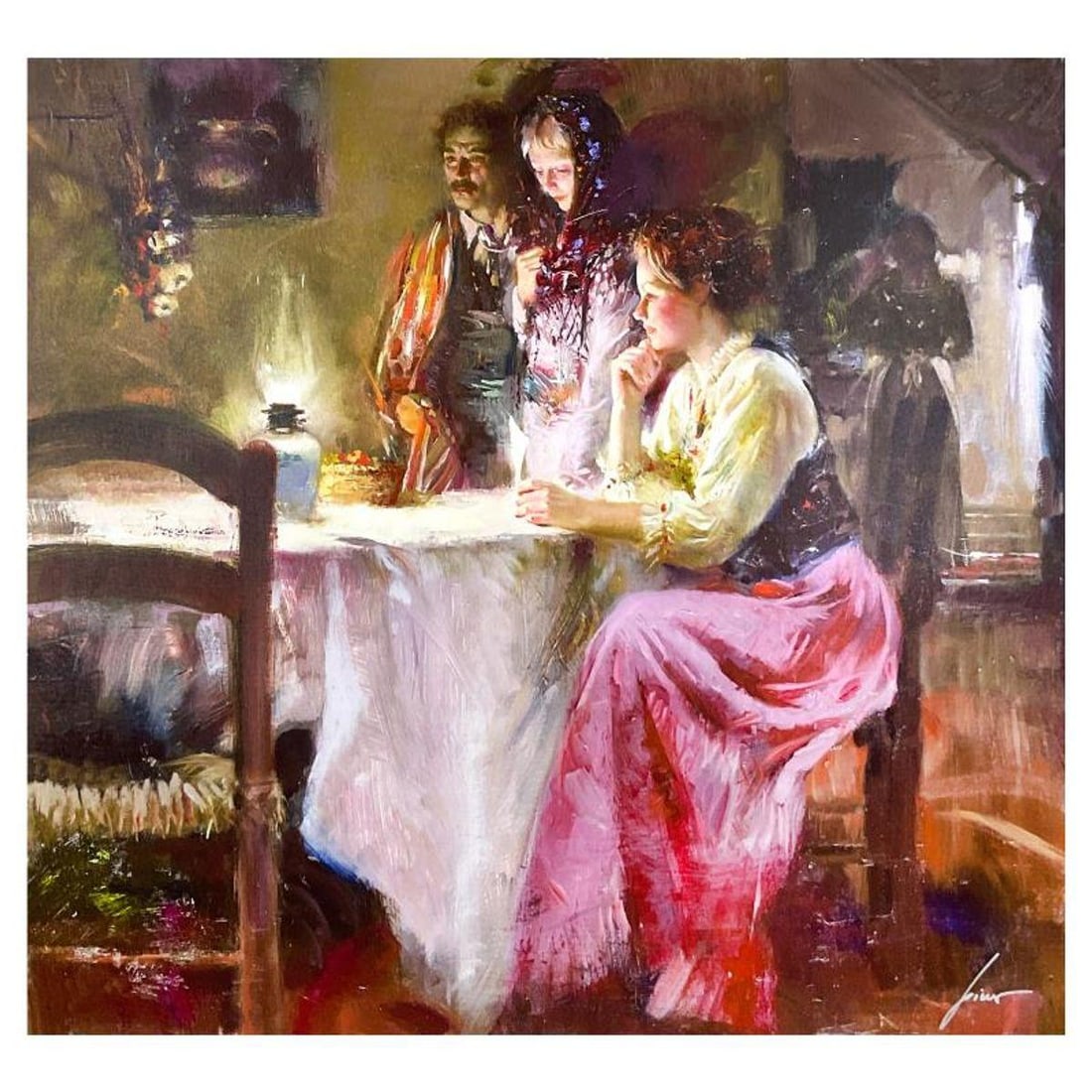 Pino (1939-2010), "Mystical Light" Limited Edition on Canvas, Numbered and Hand Signed with: Mystical Light is a limited edition giclee on canvas by Pino (1939-2010), numbered and hand signed by the artist. Includes Certificate of Authenticity. Measures approx. 34" x 36" (image). Reference#: