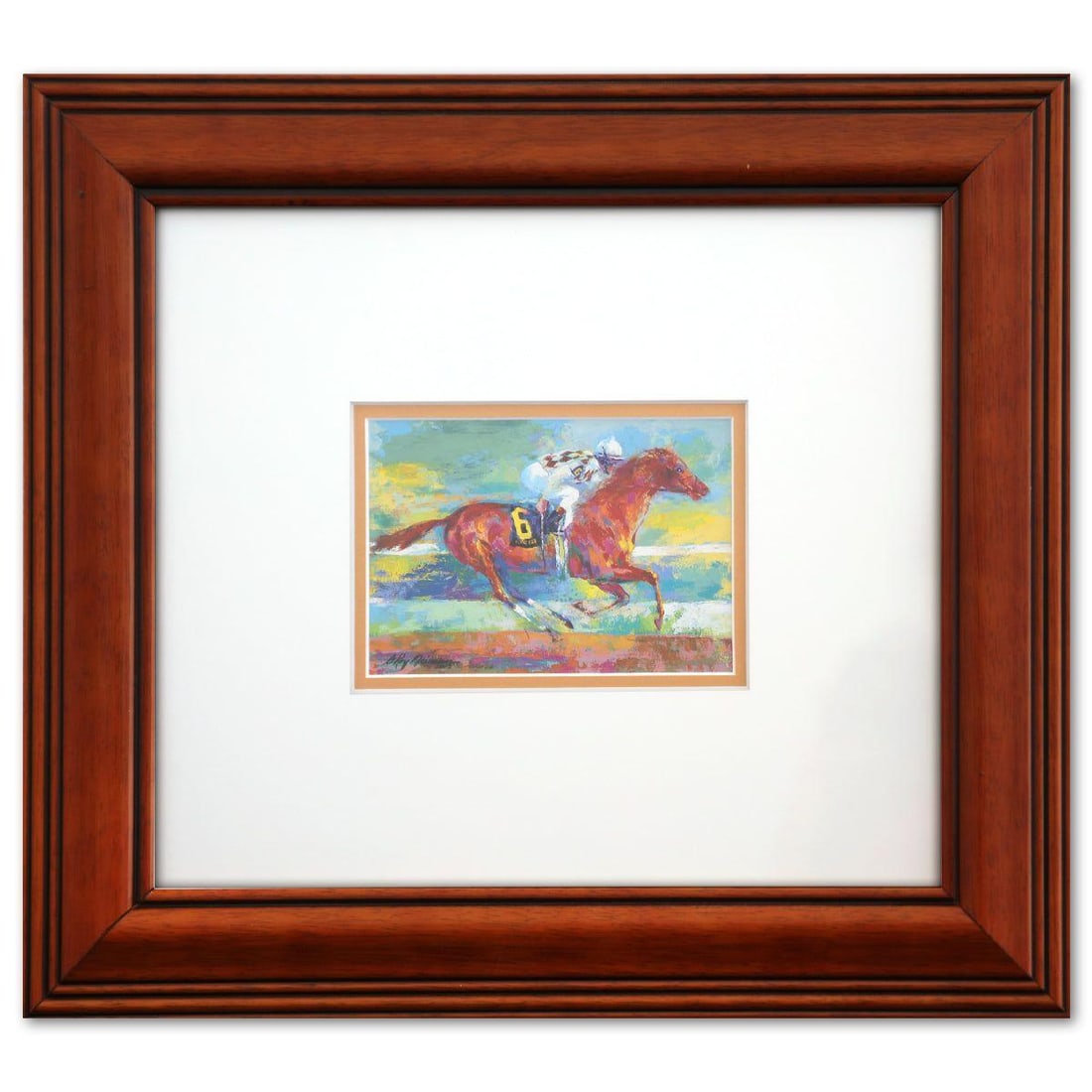 Leroy Neiman- Offset Lithograph: Artist: Leroy Neiman. Medium: Offset Lithograph. Size: 5" x 7". Measures approx. 16" x 18" (framed). Signature: Signed in plate. Reference#: 84846.