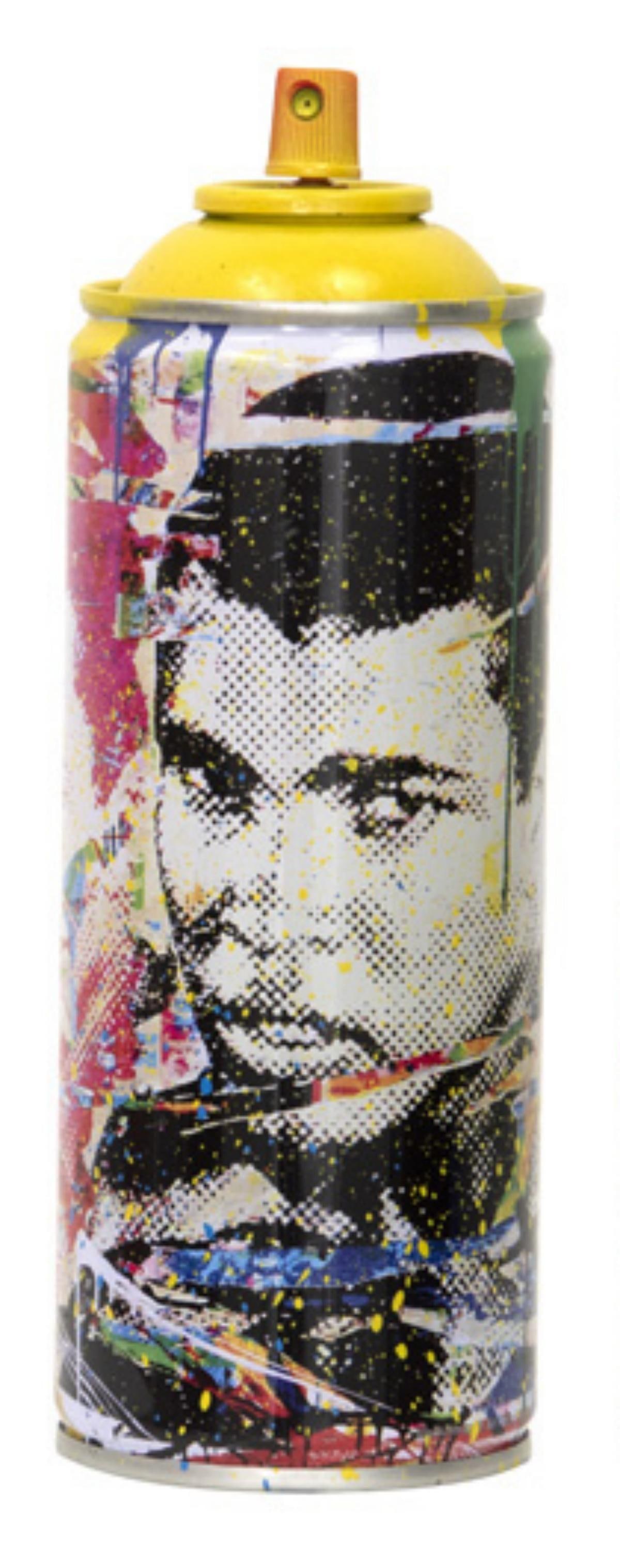 Mr. Brainwash- SPRAY CAN "CHAMP, 2020": Artist: Mr. Brainwash. Medium: SPRAY CAN. Title: CHAMP, 2020. Size: 7.5" x 2.5". Signature: Numbered and dated. Additional: Cans Include Case. Reference#: 14420.