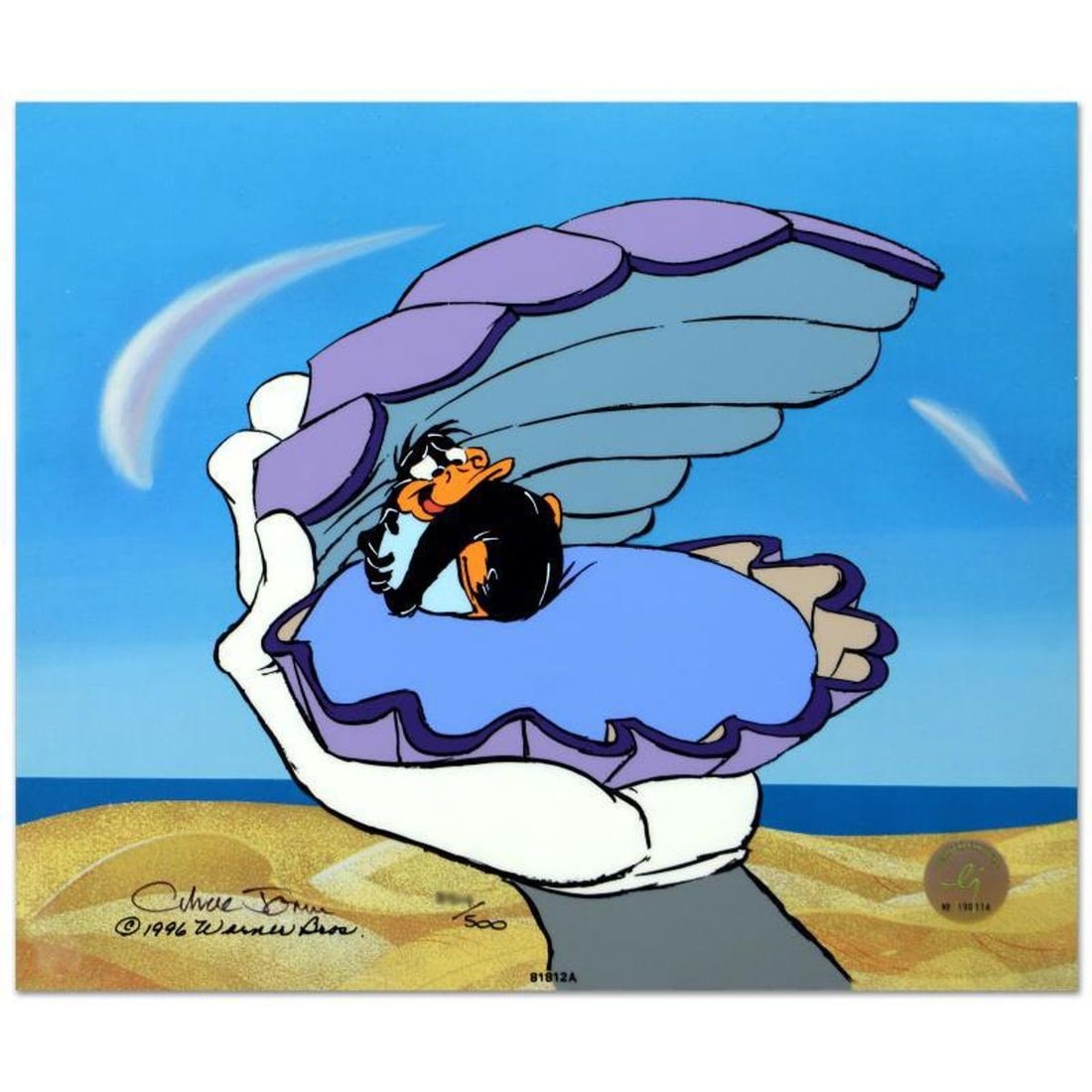 Chuck Jones (1912-2002), "Mine Mine Mine" Limited Edition Animation Cel with Hand Painted Color,: Mine Mine Mine is a SOLD OUT limited edition animation cel with hand painted color on sericel outline, dated (1996), numbered and hand signed by Chuck Jones (1912-2002)! The sericel comes with a brill