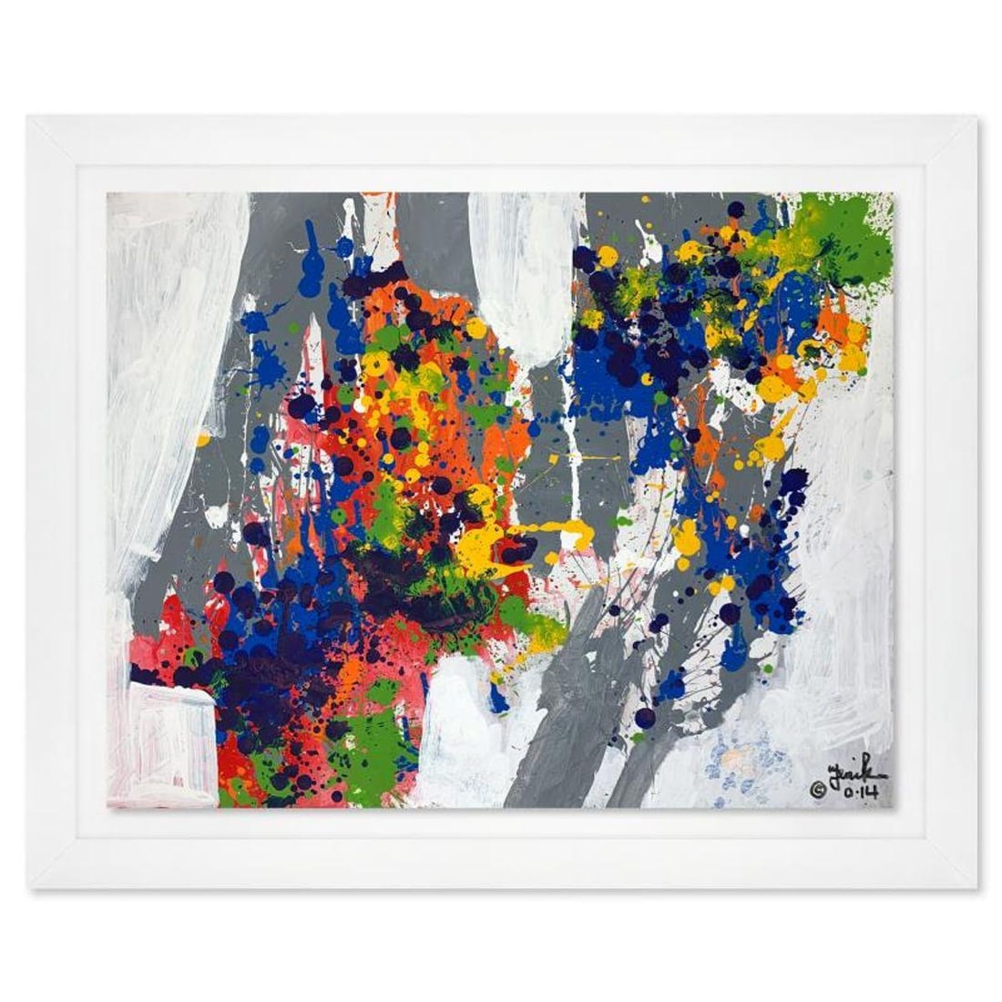 Jenik Cook, Framed Original Acrylic Painting, Hand Signed, Letter of Authenticity.: This is an original acrylic painting on paper by Jenik Cook. Hand signed by the artist, it includes Letter of Authenticity. This piece comes from the artist's personal collection. Measures approximate