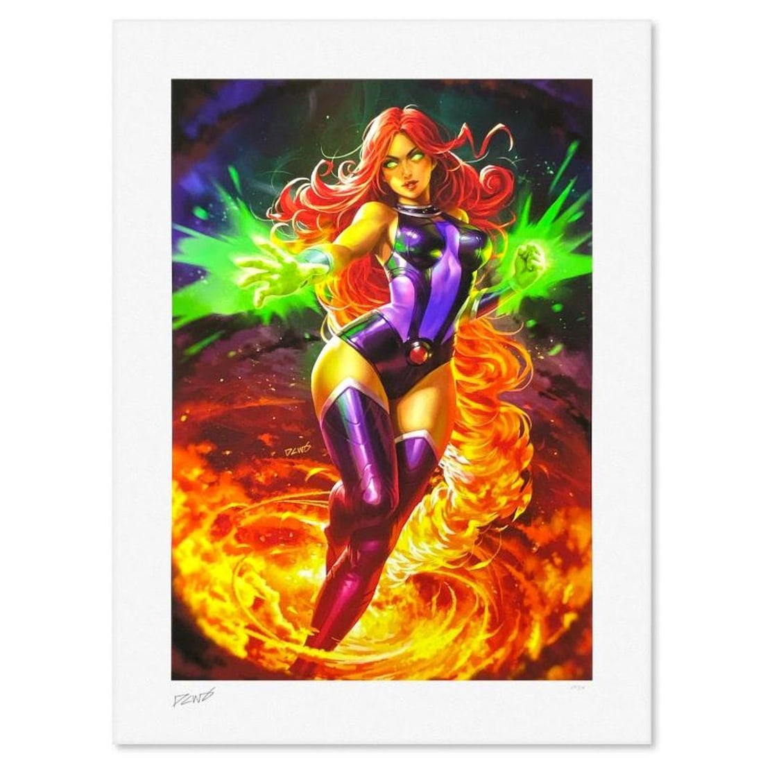 Derrick Chew, "Starfire" Limited Edition, PP Numbered 3/4 and Signed with Letter of Authenticity.: Starfire is a limited edition giclee on paper by Derrick Chew, PP numbered 3/4 and bearing the authorized signature of the artist. Includes Letter of Authenticity. Measures approx. 22" x 18" (border)