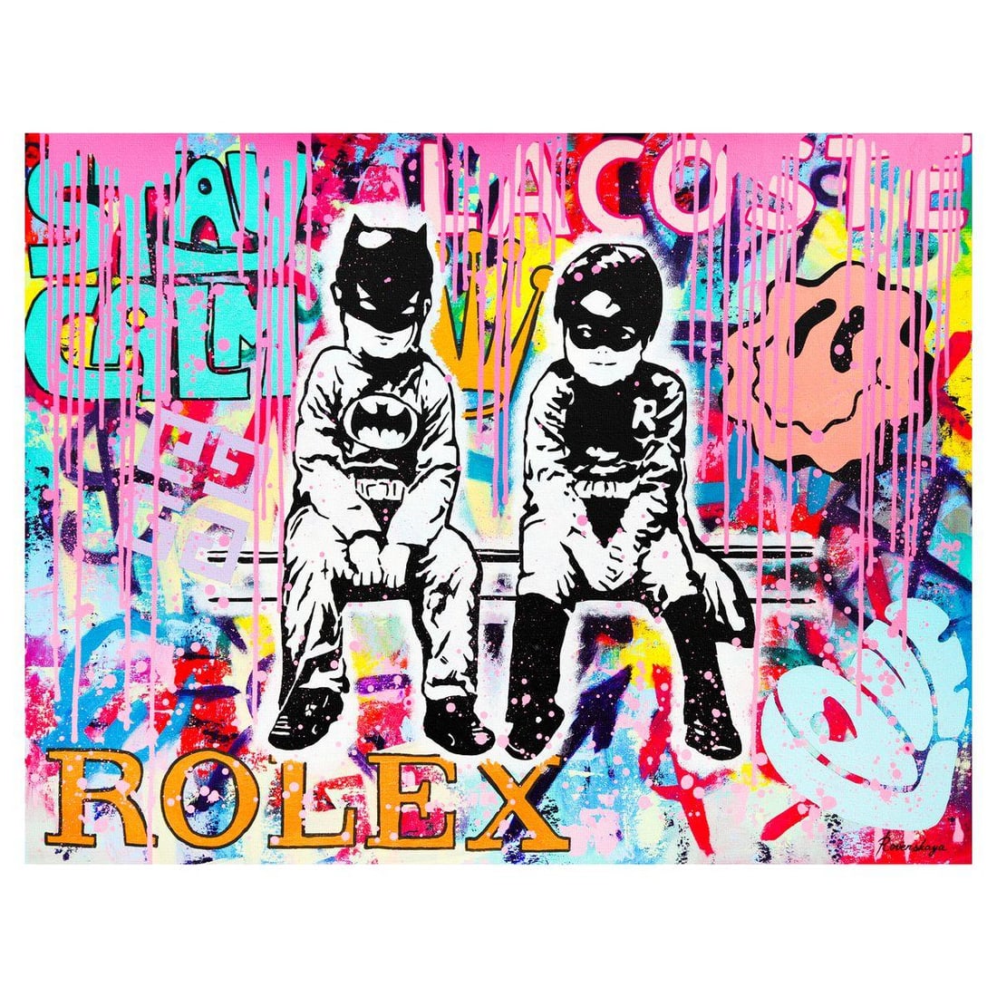 Nastya Rovenskaya- Original Oil on Canvas "Future Heroes": Artist: Nastya Rovenskaya. Medium: Original Oil on Canvas. Title: Future Heroes. Size: 30" x 40". Signature: Hand Signed. Certificate of Authenticity: Is included. Reference#: 36693.