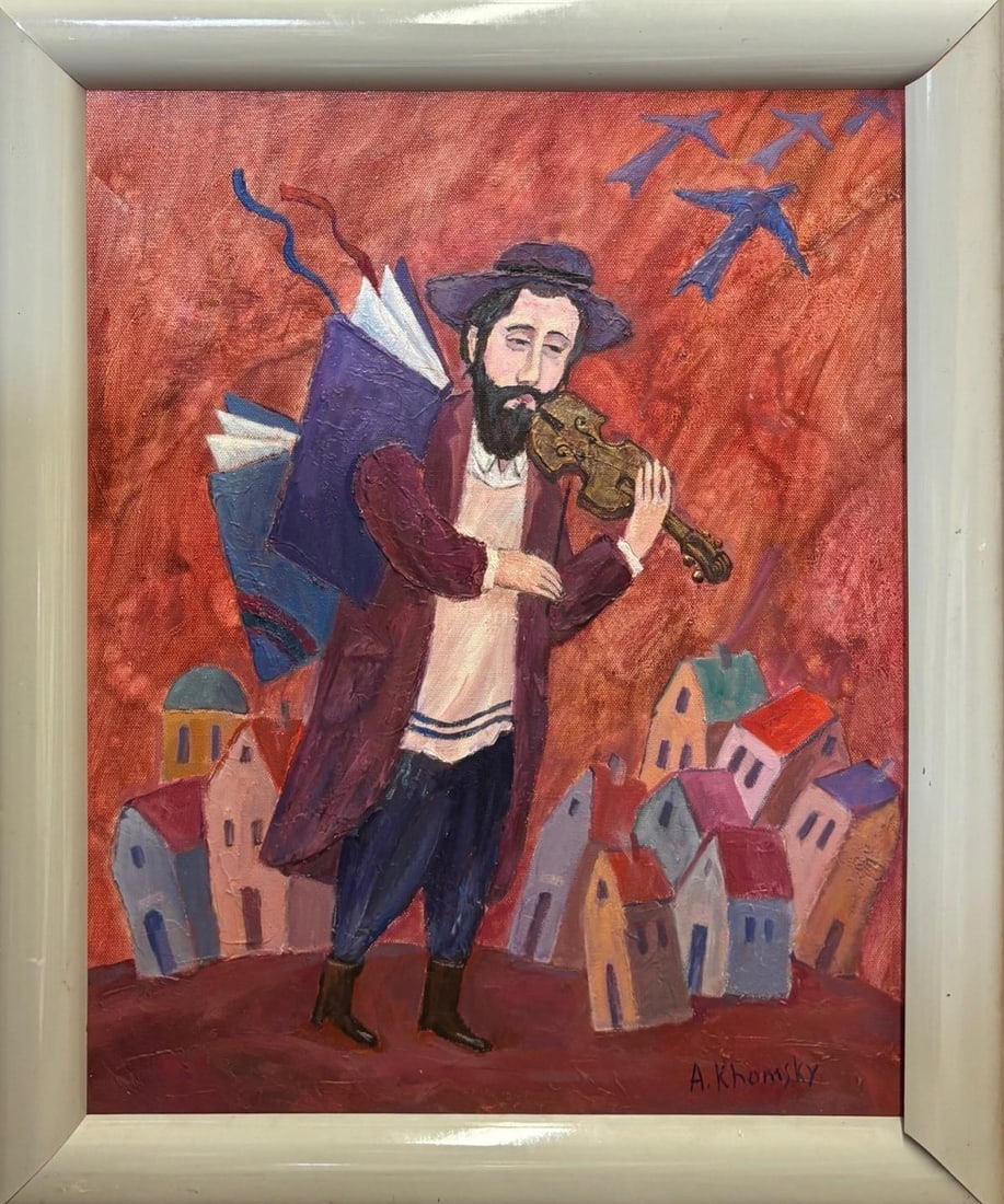 Alex Khomsky- Original painting canvas: Artist: Alex Khomsky. Medium: Original painting canvas. Measures approx. 24" x 20" (framed). Signature: Hand signed. Reference#: 33329.