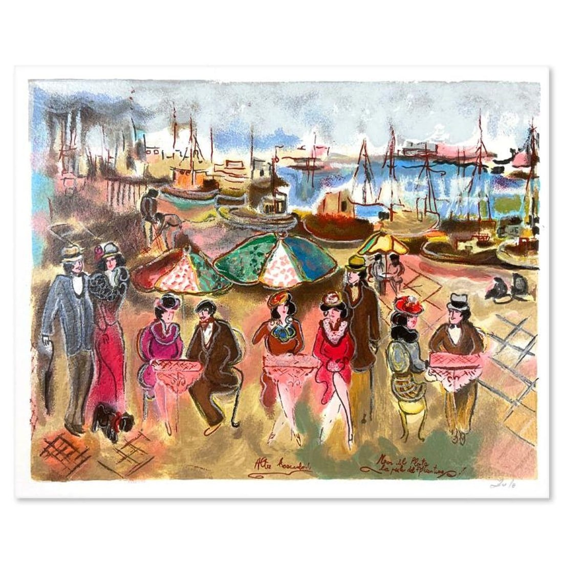 Zule Moskowitz, "Mar De Plata" Limited Edition Serigraph, Numbered and Hand Signed and with a Letter: Mar De Plata is a limited edition serigraph on paper by Zule Moskowitz, numbered and hand signed by the artist. Includes Letter of Authenticity. Measures approx. 15.5" x 12.5" (border), 13" x 10" (ima