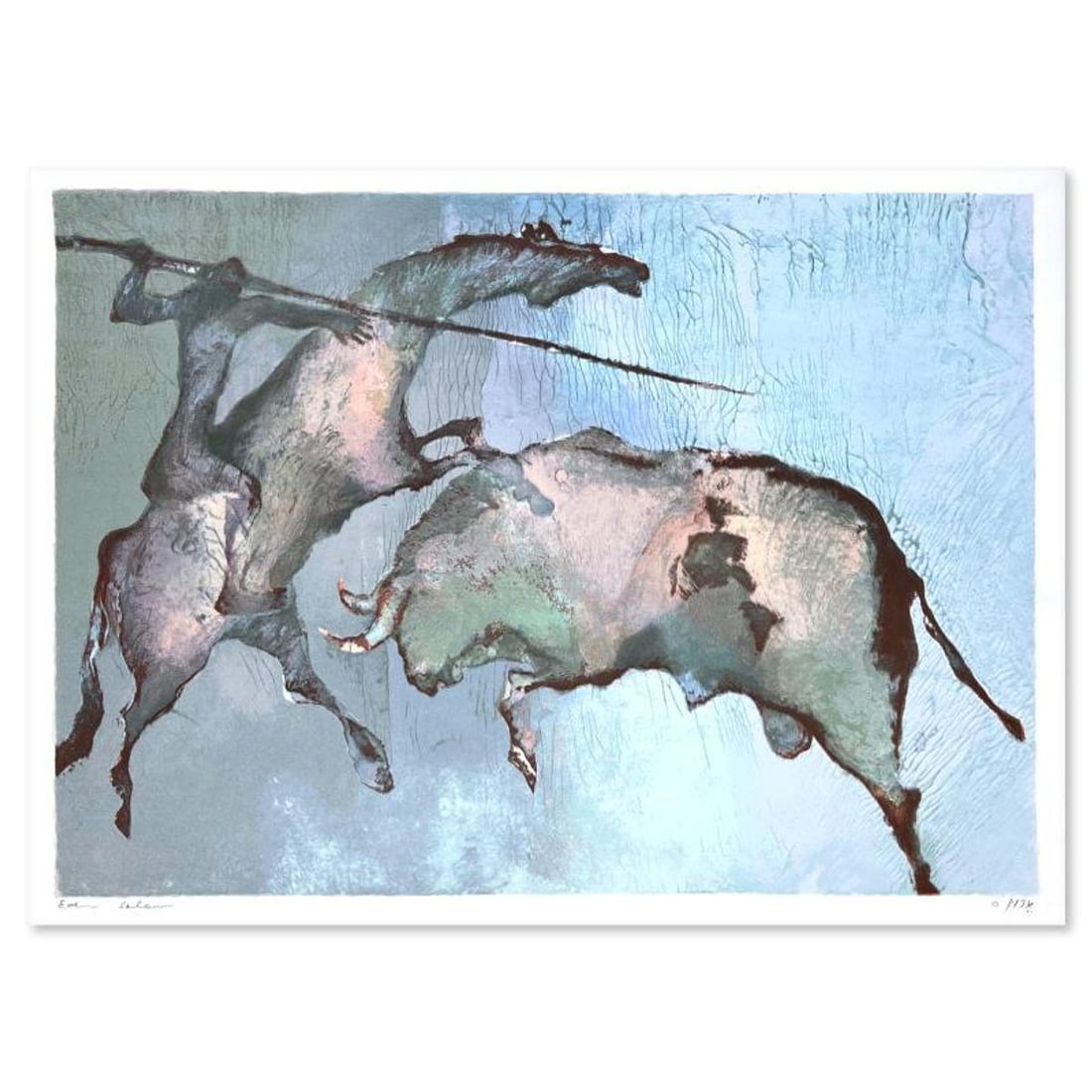 Edwin Salomon (1935-2014), "El Picador (Light)" Limited Edition Serigraph, Hand Signed and Numbered;: El Picador (Light) is a limited edition serigraph on paper by Edwin Salomon (1935-2014). The piece comes hand signed by the artist, numbered, and with a letter of authenticity. Measures approximately
