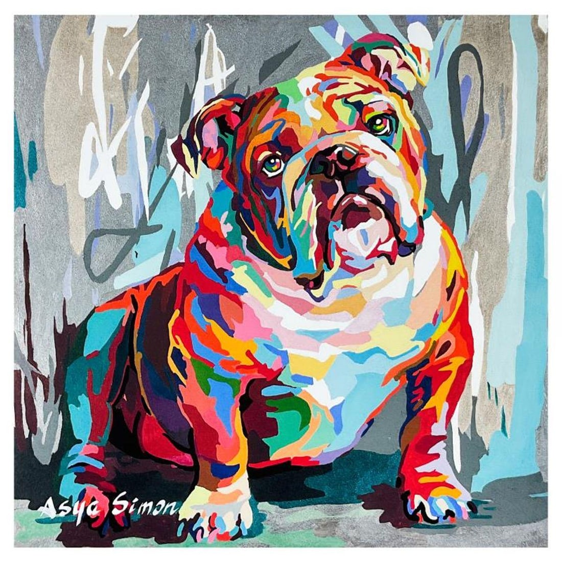 Asya Simon, Hand Signed Limited Edition on Canvas with Letter of Authenticity.: This is an limited edition giclee on canvas by Asya Simon, hand signed by the artist. Includes Letter of Authenticity. Measures approx. 20" x 20" (image). Reference#: 93627.