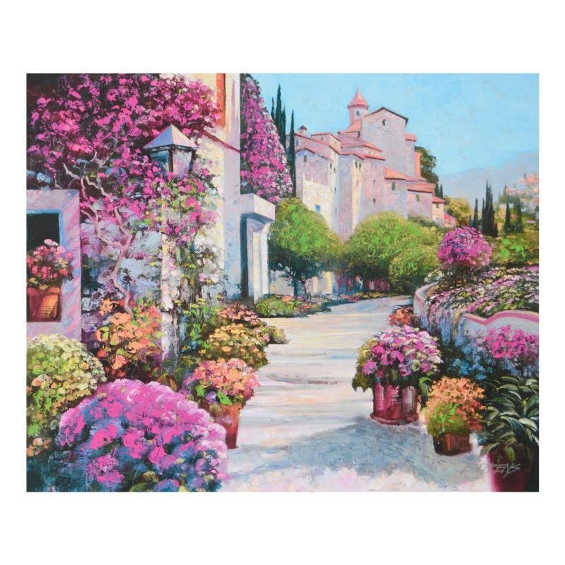 Howard Behrens (1933-2014), "Blissful Burgundy" Limited Edition on Canvas, Numbered and Signed with: Blissful Burgundy is a limited edition giclee on canvas by Howard Behrens (1933-2014), numbered and bearing the authorized signature of the artist. This piece is from Behrens' Legacy Edition.