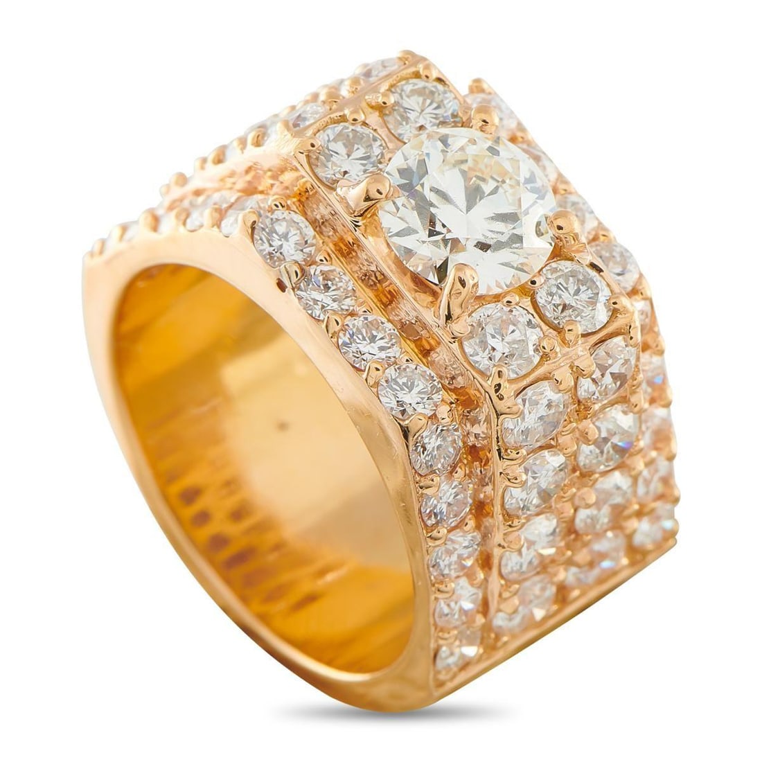 18K ROSE GOLD 5.50CT DIAMOND RING (1 of 3)