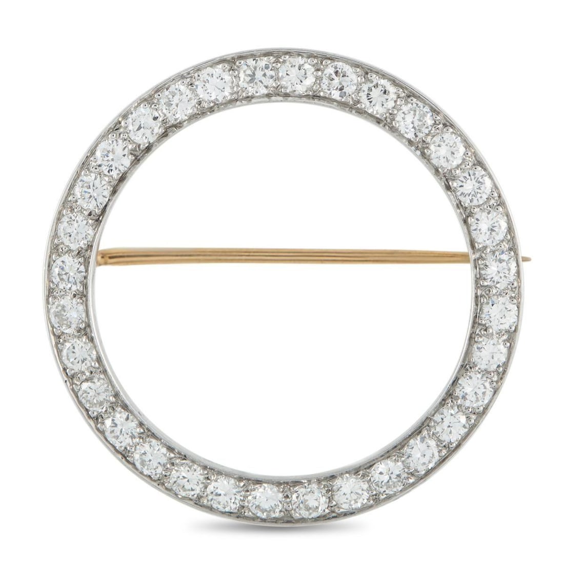 TIFFANY & CO. PLATINUM 2.0CT DIAMOND ETERNITY PIN (1 of 4)