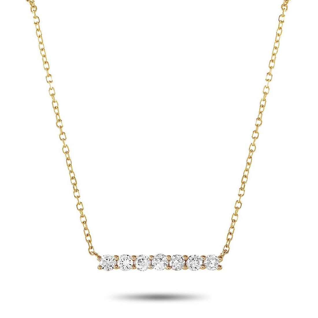 14K YELLOW GOLD 0.25CT DIAMOND NECKLACE (1 of 1)