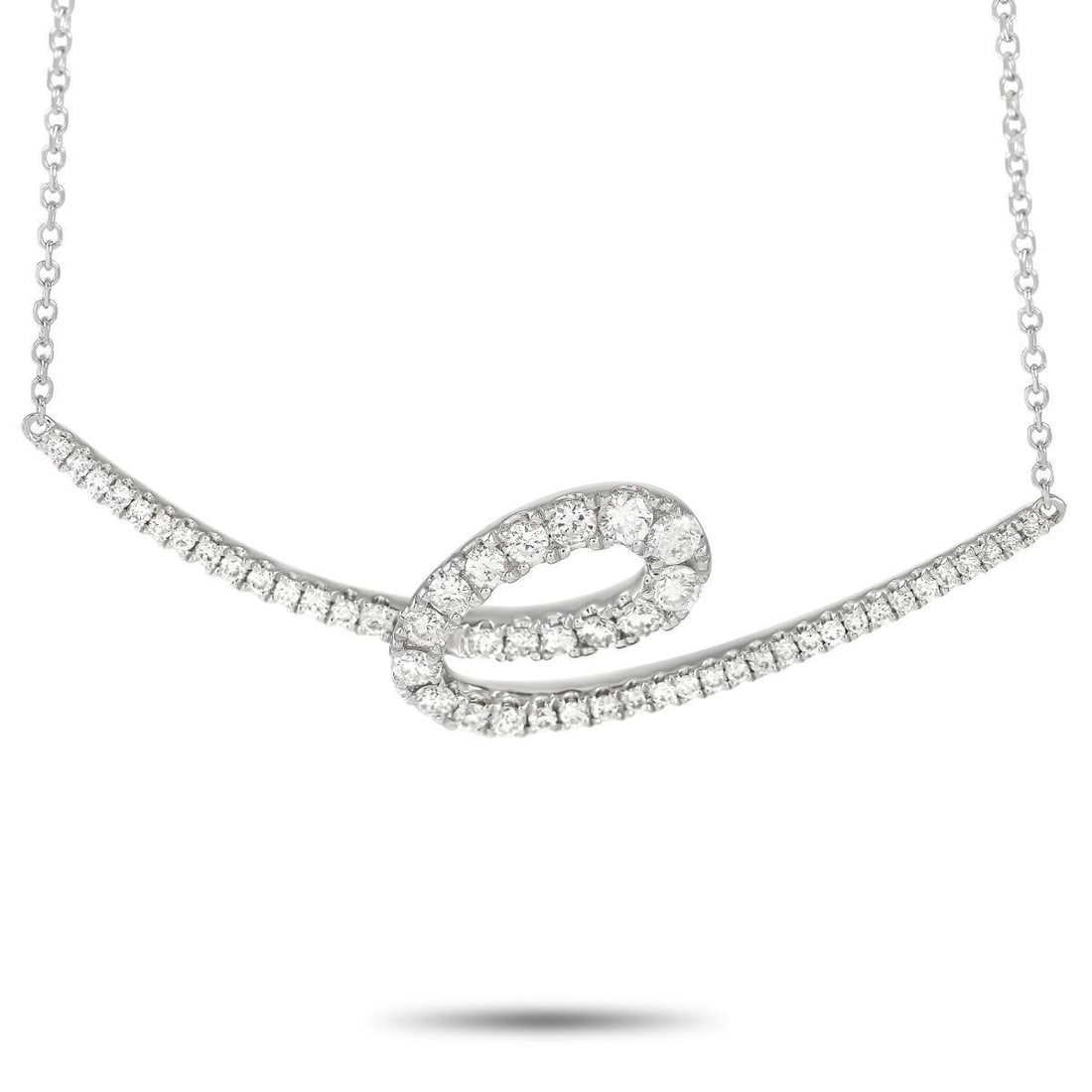 18K WHITE GOLD 0.48CT DIAMOND NECKLACE (1 of 1)