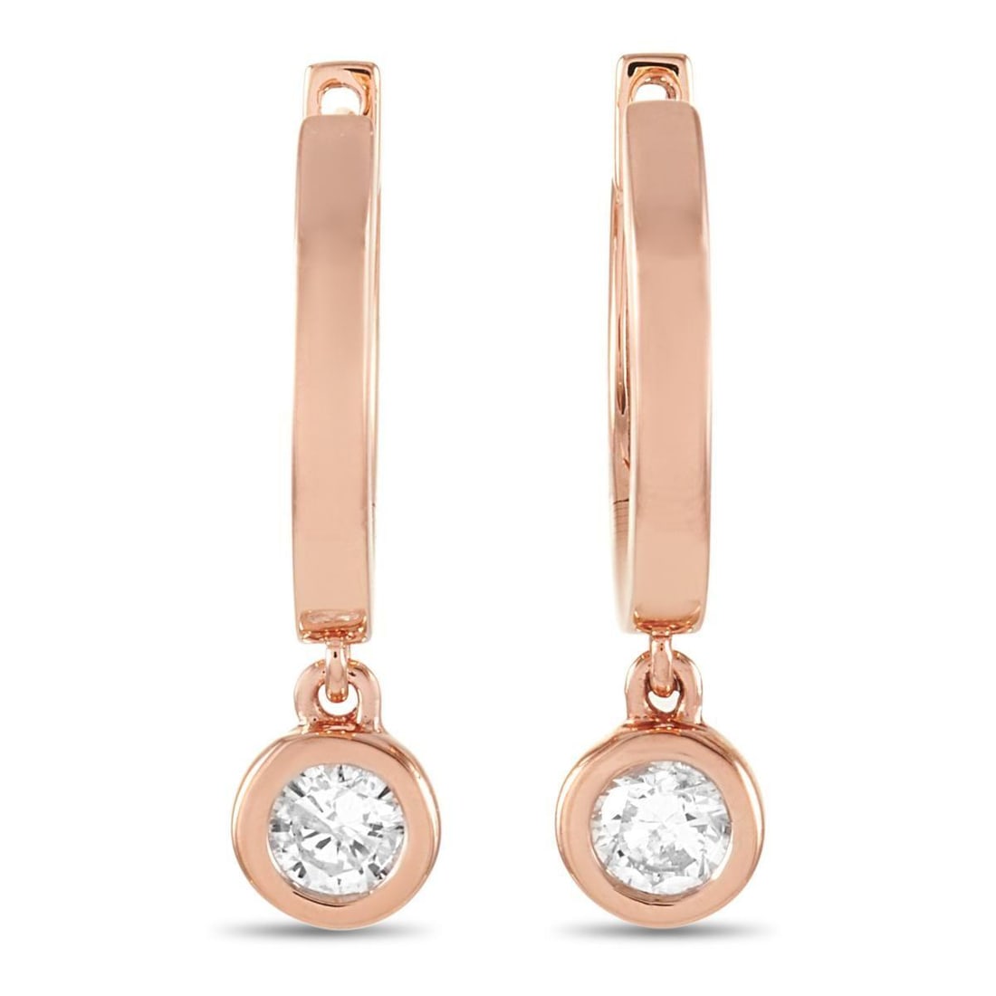 14K ROSE GOLD 0.25 CT DIAMOND EARRINGS (1 of 3)