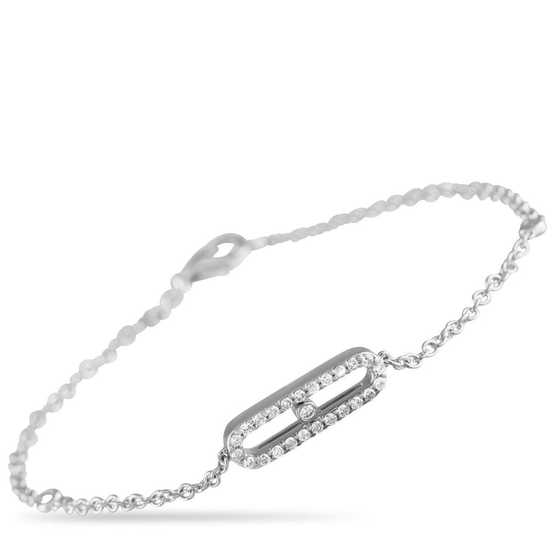 14K WHITE GOLD 0.30CT DIAMOND BRACELET (1 of 3)