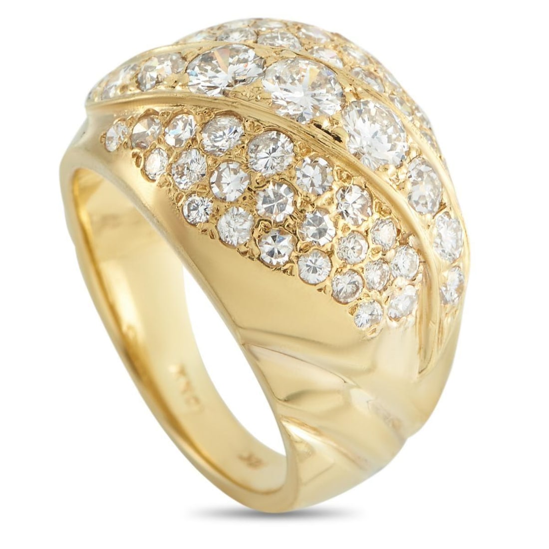 18K YELLOW GOLD 2.10CT DIAMOND RING (1 of 3)
