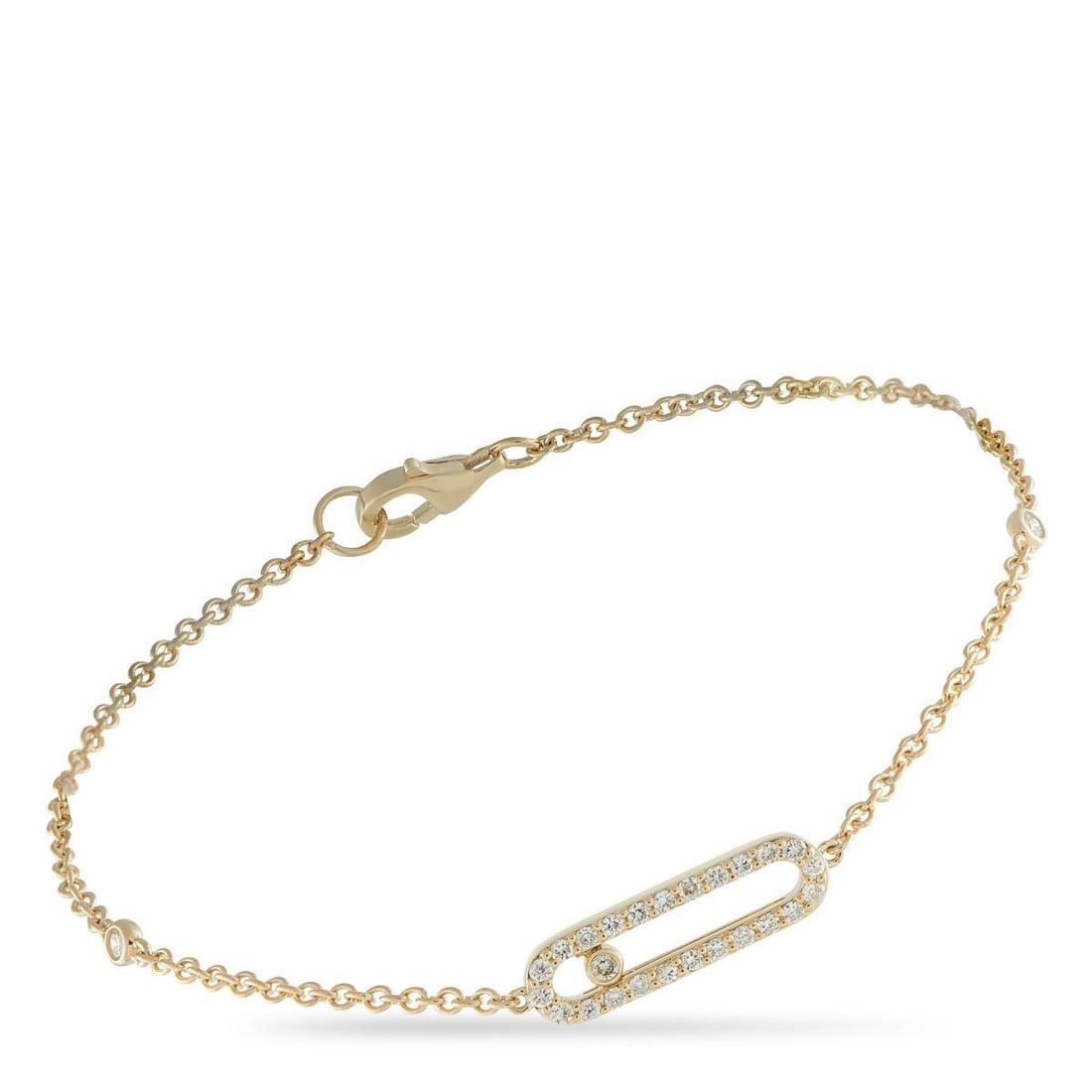 14K YELLOW GOLD 0.30CT DIAMOND BRACELET (1 of 3)