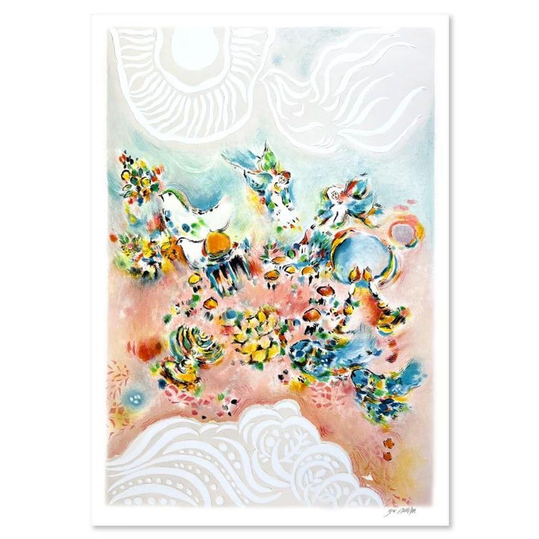 Ben Avram, Hand Signed, Numbered Limited Edition with Letter of Authenticity.: This is a limited edition on paper by Ben Avram. The piece comes hand signed by the artist, numbered, and with a letter of authenticity. Measures approximately 24" x 16.5". Reference#: 89779.