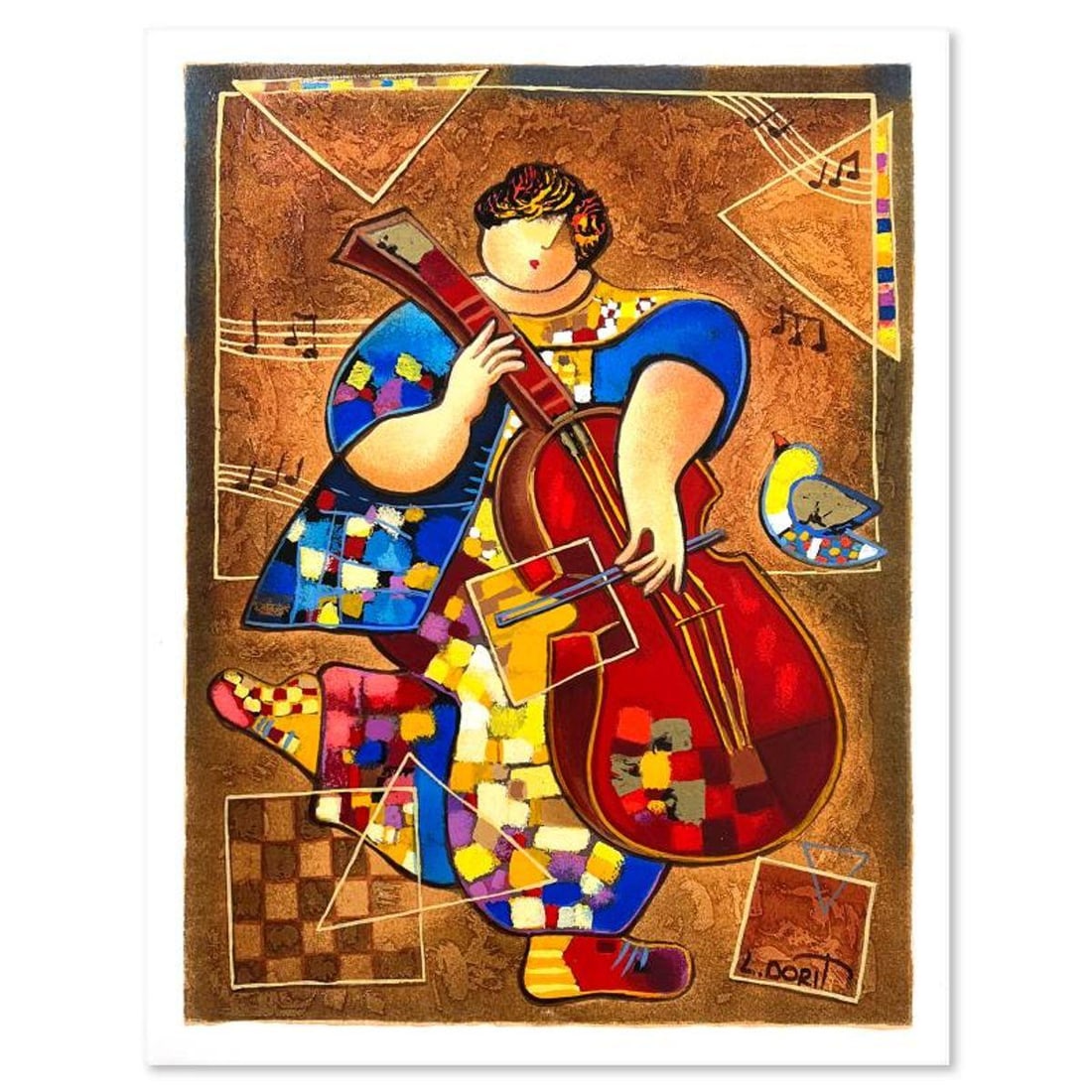 Dorit Levi, "Joyful Evening" Limited Edition Serigraph, Hand Signed and Numbered with Letter of: Joyful Evening is a limited edition serigraph on paper by Dorit Levi. The piece comes hand signed by the artist, numbered, and with a letter of authenticity. Measures approximately 15" x 11.5". Refere