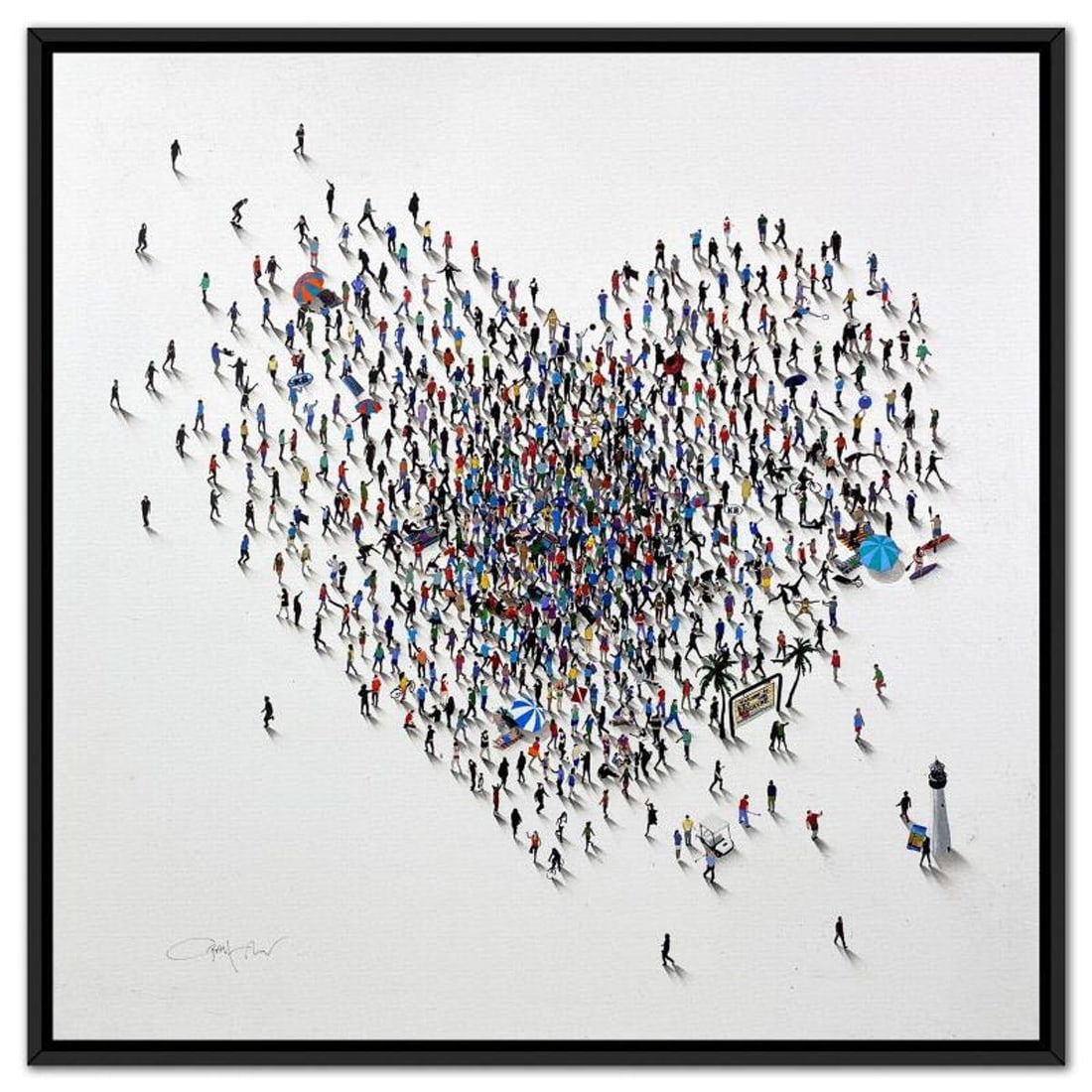 Craig Alan, "Populus: Coastal Crush" Framed, Hand Signed Limited Edition Canvas with Letter of: Populus: Coastal Crush is a numbered limited edition giclee on canvas by Craig Alan, hand signed by the artist. This piece comes custom framed and includes Letter of Authenticity. Measures approximate