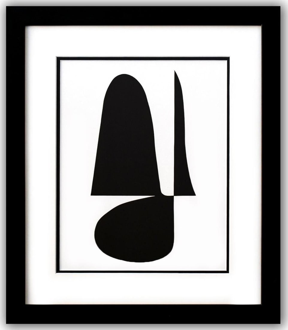 Victor Vasarely- Heliogravure Print "Untitled": Artist: Victor Vasarely. Medium: Heliogravure Print. Title: Untitled. Size: 14" x 11". Measures approx. 21" x 18" (framed). Additional: Custom Framed. Reference#: 21422.