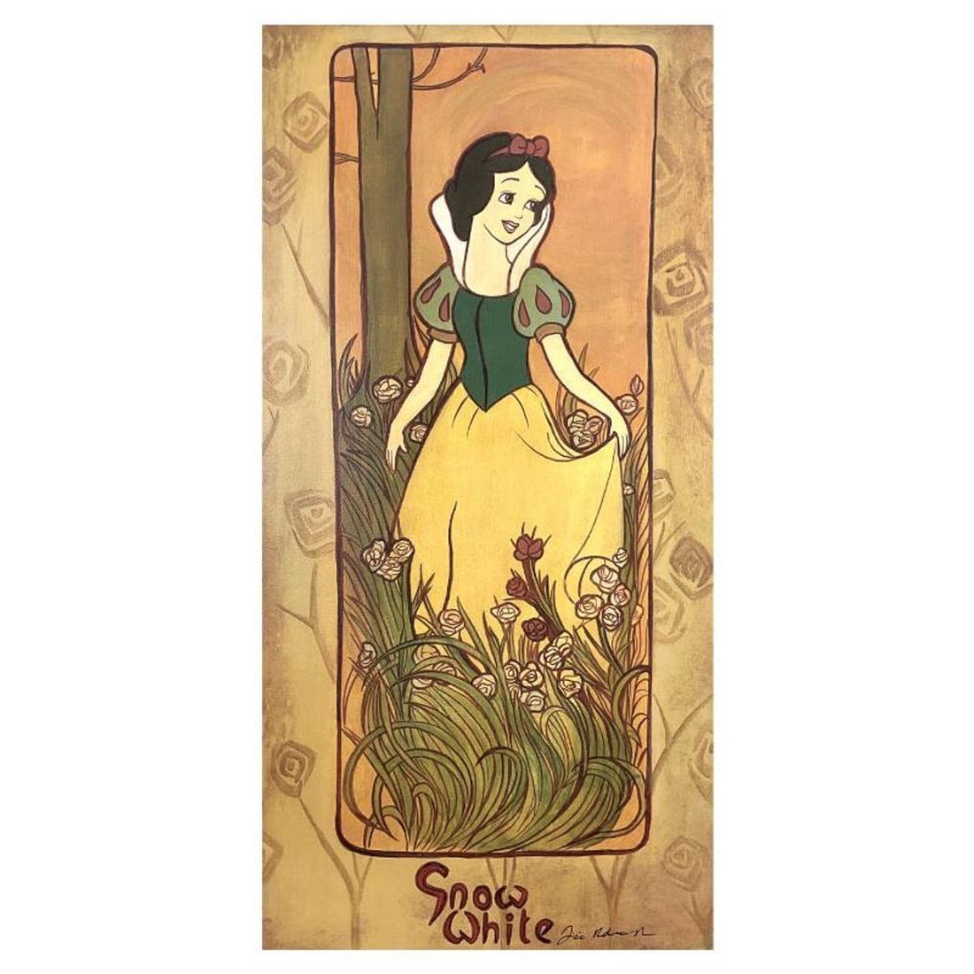 Tricia Buchanan-Benson, "Snow White" Limited Edition Proof on Canvas from Disney Fine Art, Numbered: Snow White is a limited edition proof giclee on canvas by Tricia Buchanan-Benson, numbered and hand signed by the artist. This piece is licensed by Disney Fine Art. Includes Letter of Authenticity. Me