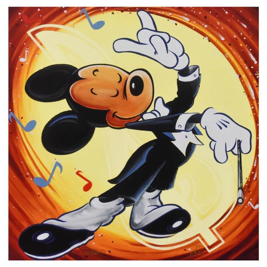 Trevor Carlton & Stephen Reis, "Maestro Mickey" Limited Edition on Canvas from Disney Fine Art,: Maestro Mickey is a limited edition giclee on canvas by Trevor Carlton & Stephen Reis, numbered and hand signed by the by both artists. This piece is licensed by Disney Fine Art. Includes Letter of Au