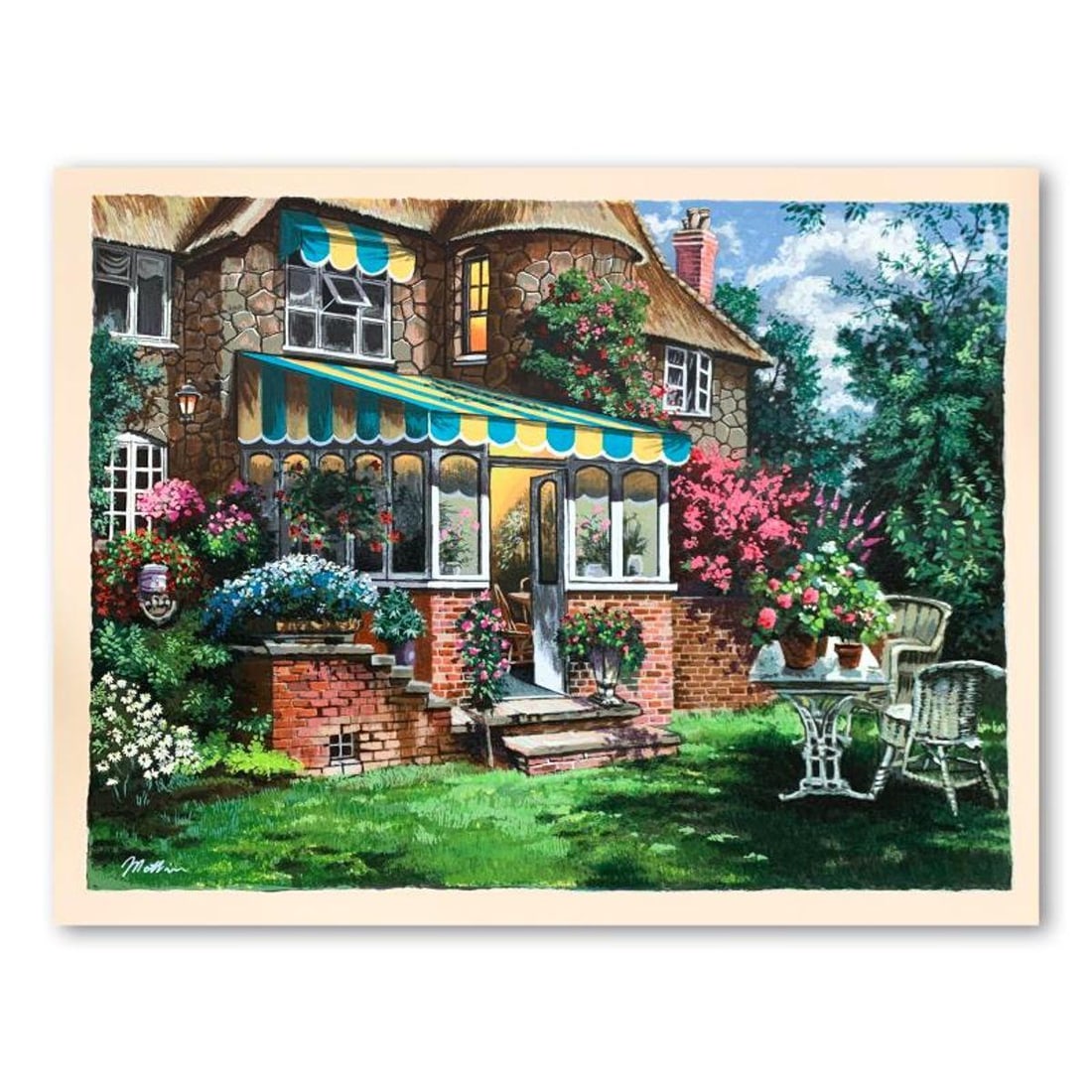 Anatoly Metlan, "Greenhouse" Limited Edition Serigraph, Numbered and Hand Signed with Letter of: Greenhouse is a limited edition serigraph on canvas by Anatoly Metlan. It is numbered and hand signed and includes a letter of authenticity. Measures approximately 24" x 18" (image). Reference#: 92227