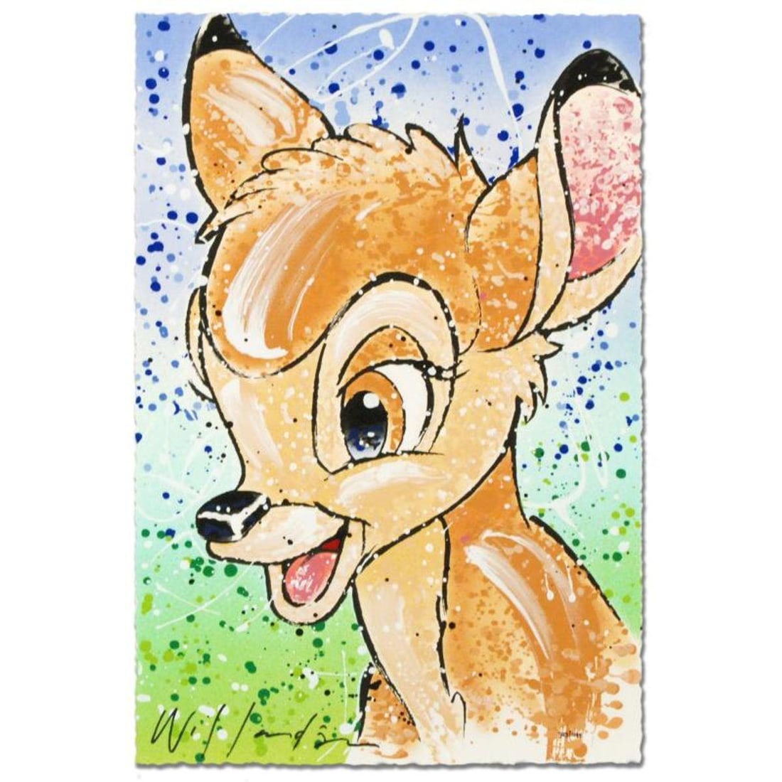 David Willardson, "The Buck Stops Here" Hand Signed Limited Edition Disney Serigraph with Letter of: The Buck Stops Here is a Disney Fine Art limited edition serigraph on deckle-edge paper by David Willardson. Featuring Bambi imagery, the piece is numbered and hand signed by the artist. Includes Cert