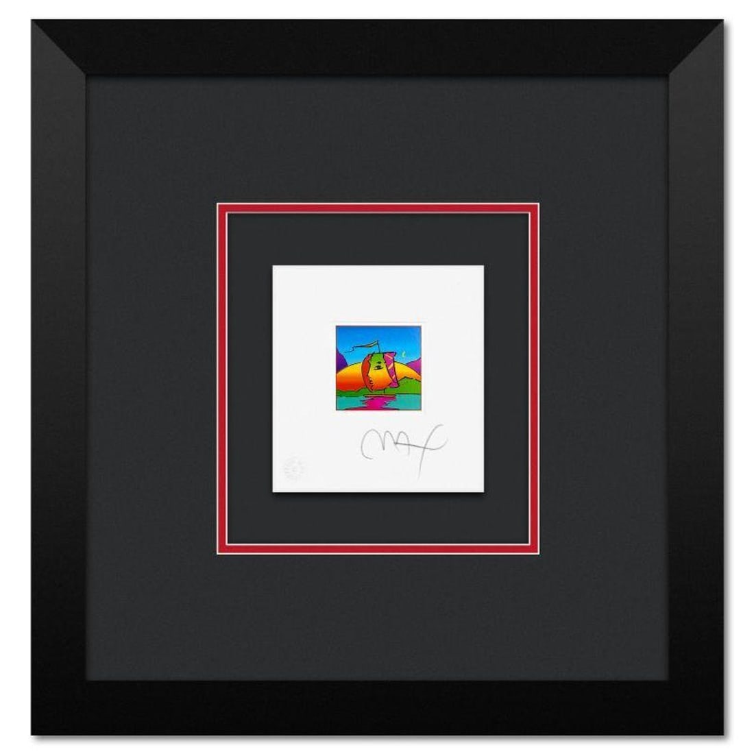 Peter Max, "Sail Profile" Framed Limited Edition Lithograph, Numbered and Hand Signed with (1 of 2)