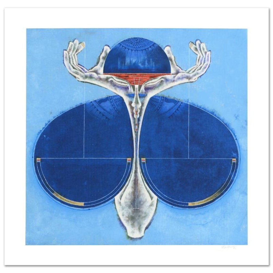 Lu Hong, "Libra" Limited Edition Giclee, Numbered and Hand Signed with COA.: The zodiac is a phenomenological study, formed by coordination between 12 specific constellations in space and birth of one specific human being in time, contrasting 12 signs that guide the meditation