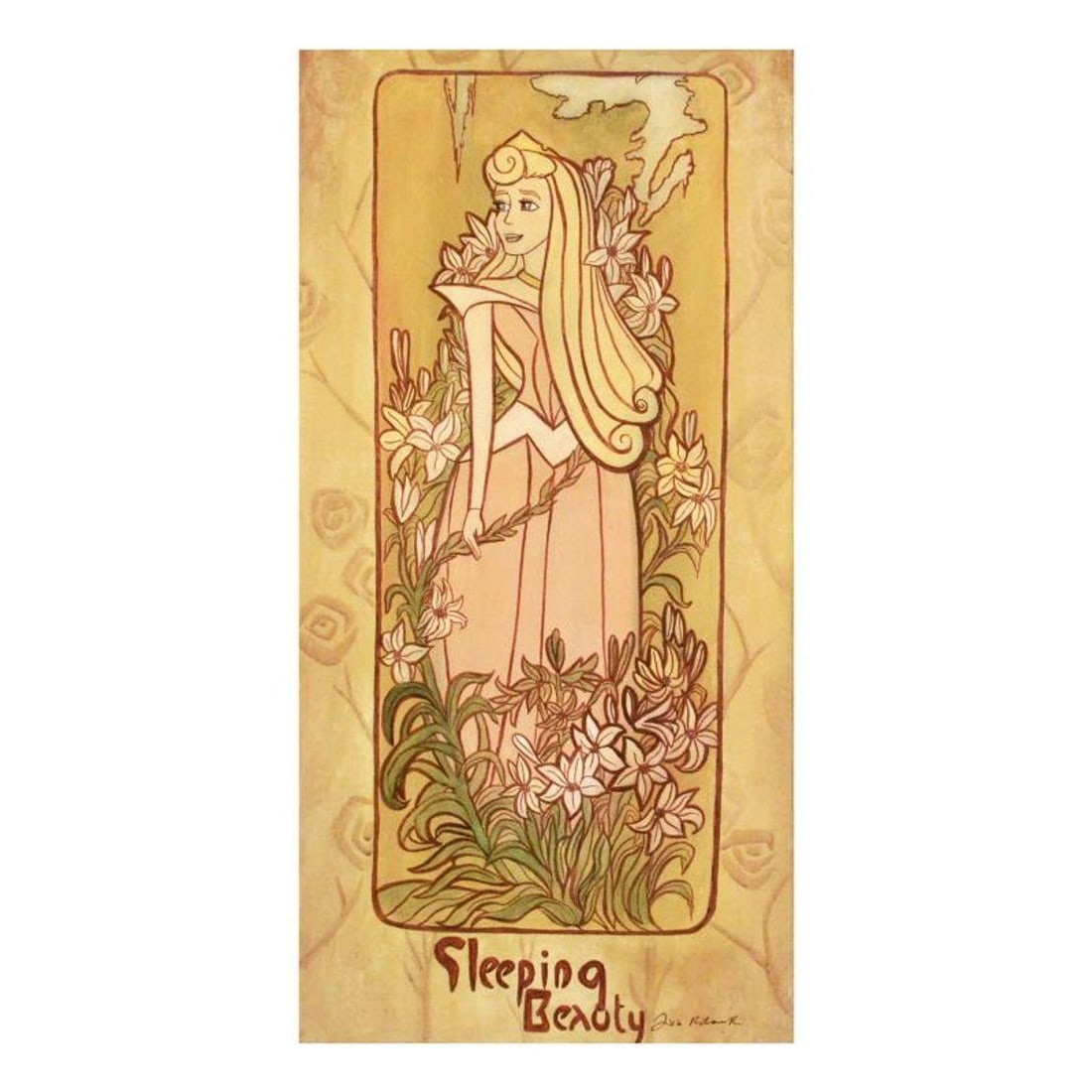 Tricia Buchanan-Benson, "Sleeping Beauty" from a Sold-Out Limited Edition on Canvas from Disney Fine: Sleeping Beauty is from a sold-out limited edition giclee on canvas by Tricia Buchanan-Benson, numbered and hand signed by the artist. This piece is licensed by Disney Fine Art. Includes Letter of Aut