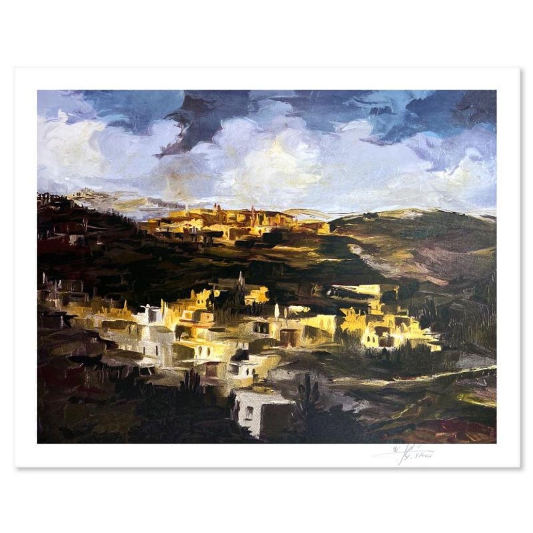 Yitzhak Yamin, Hand Signed, Numbered Limited Edition with Letter of Authenticity.: This is a limited edition on paper by Yitzhak Yamin. The piece comes hand signed by the artist, numbered, and with a letter of authenticity. Measures approximately 21" x 28". Reference#: 94058.