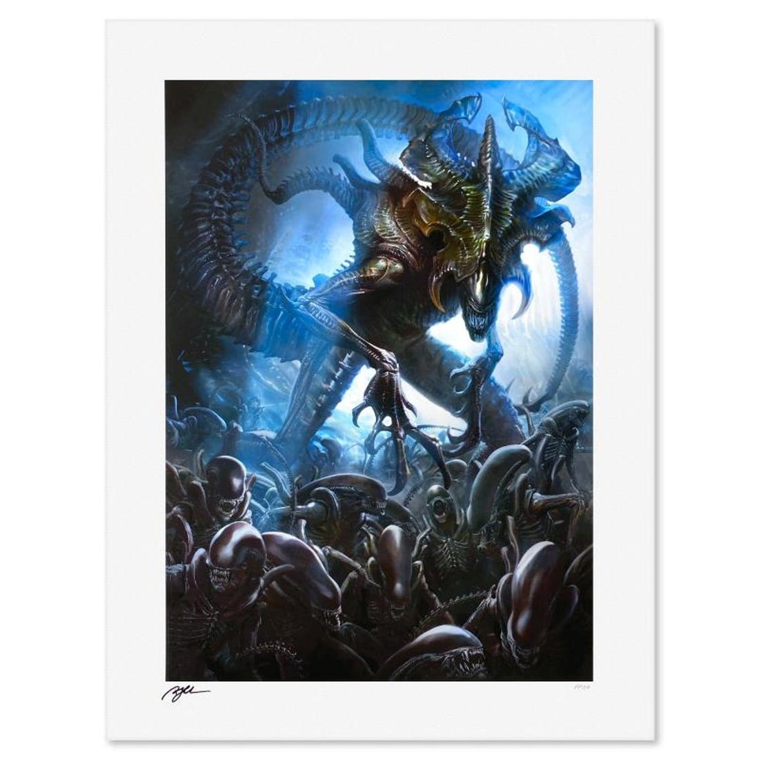 RJ Palmer, "Alien King" Limited Edition, PP Numbered 3/4 and Signed with Letter of Authenticity.: Alien King is a limited edition giclee on paper by RJ Palmer, PP numbered 3/4 and bearing the authorized signature of the artist. Includes Letter of Authenticity. Measures approx. 24" x 18" (border) 2
