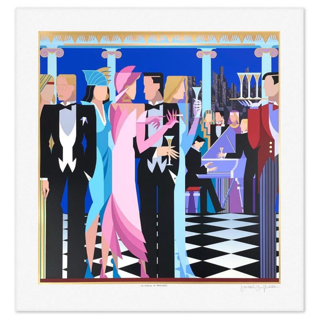 Giancarlo Impiglia, "An Evening To Remember" Limited Edition Serigraph, Numbered and Hand Signed (1 of 2)