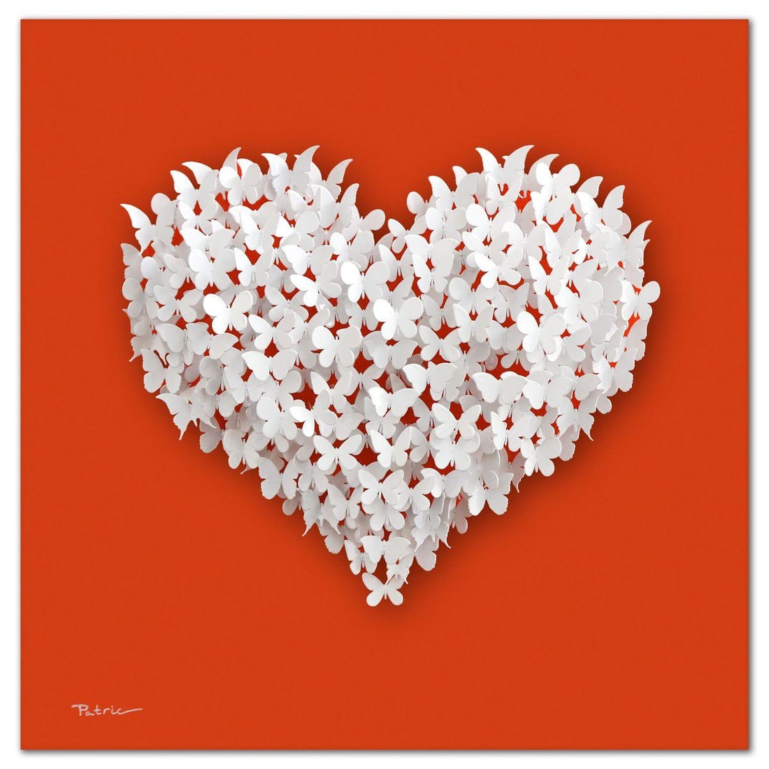 Patricia Govezensky- Original 3D Metal Art on Wood "Heart": Artist: Patricia Govezensky. Medium: Original 3D Metal Art on Wood. Title: Heart. Size: 20" x 20". Signature: Hand signed. Certificate of Authenticity: Is included. Reference#: 49173.