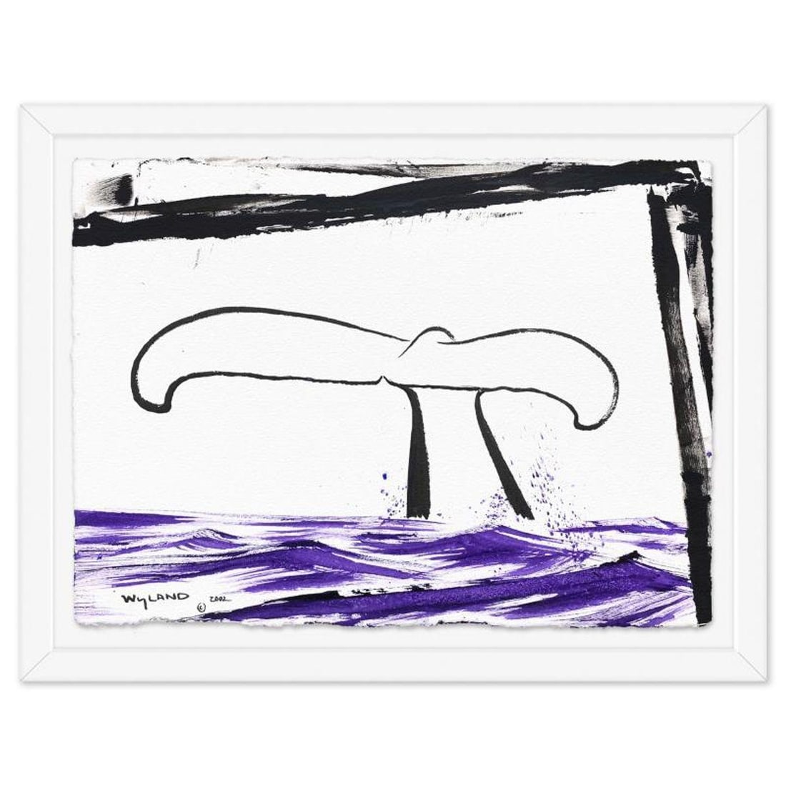 Wyland, "Whale Tail" Framed Original Sumi Ink Painting, Hand Signed with Letter of Authenticity.: Whale Tail is an original sumi ink painting on paper by Wyland, hand signed by the artist. This piece comes custom framed. Includes Letter of Authenticity. Measures approx. 30" x 37" (frame), 23" x 30