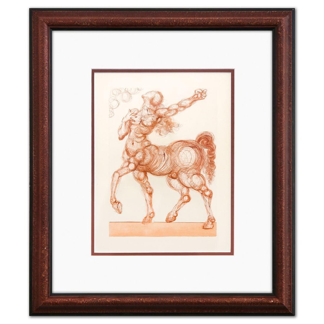 Salvador Dali- Original Color Woodcut on B.F.K. Rives Paper "Inferno 25" (1 of 2)