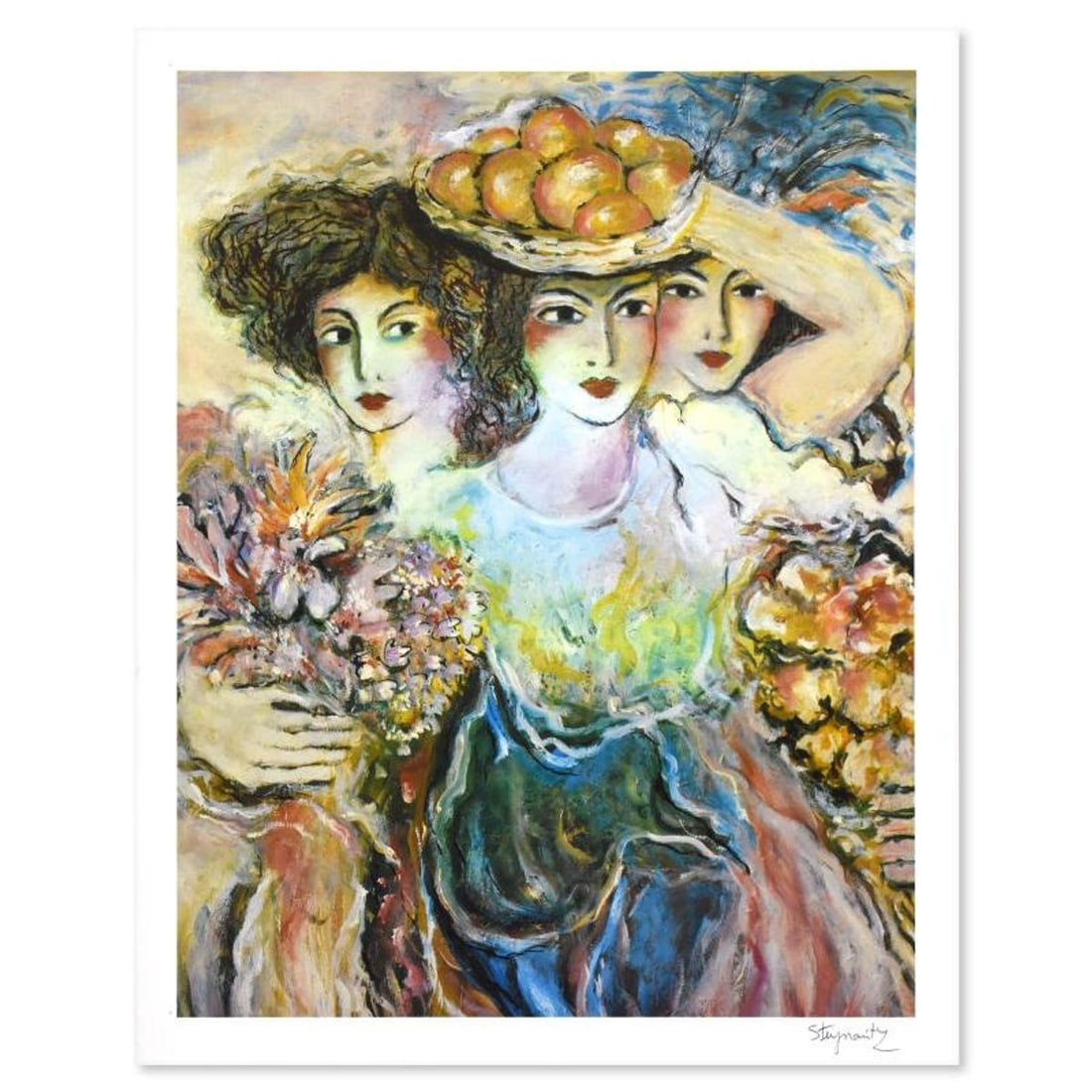 Zamy Steynovitz (1951-2000), "Three Women" Limited Edition Lithograph, Numbered and Hand Signed with: Three Women is a limited edition lithograph on paper by Zamy Steynovitz (1951-2000), numbered and hand signed by the artist. Includes Letter of Authenticity. Measures approx. 22" x 28" (border), 19" x