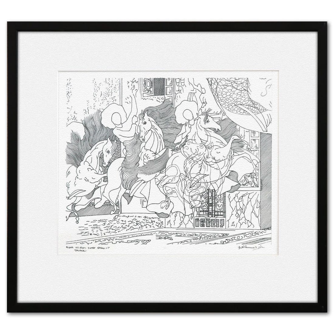 Guillaume Azoulay-: Artist: Guillaume Azoulay. Size: 11" x 13". Measures approx. 17" x 19" (framed). Reference#: 74580.