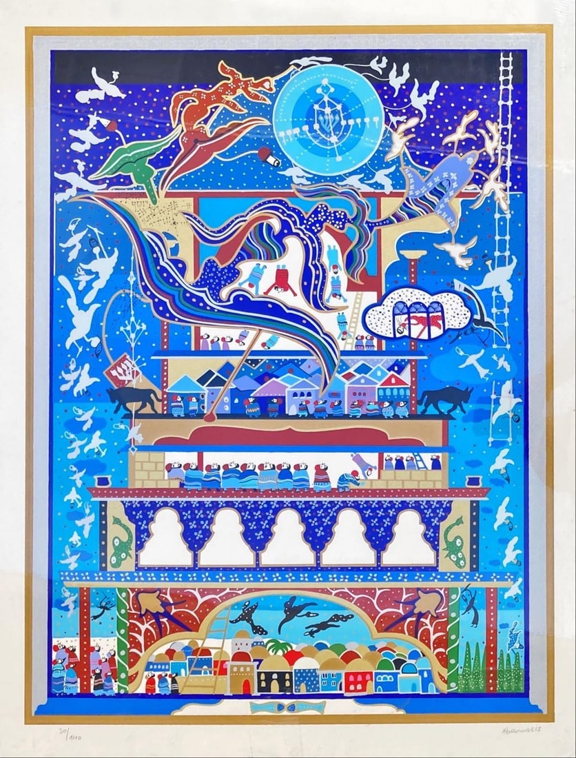 Raphael Abecassis- Serigraph on paper: Artist: Raphael Abecassis. Medium: Serigraph on paper. Size: 40" x 30". Signature: Hand signed and numbered. Reference#: 24971.