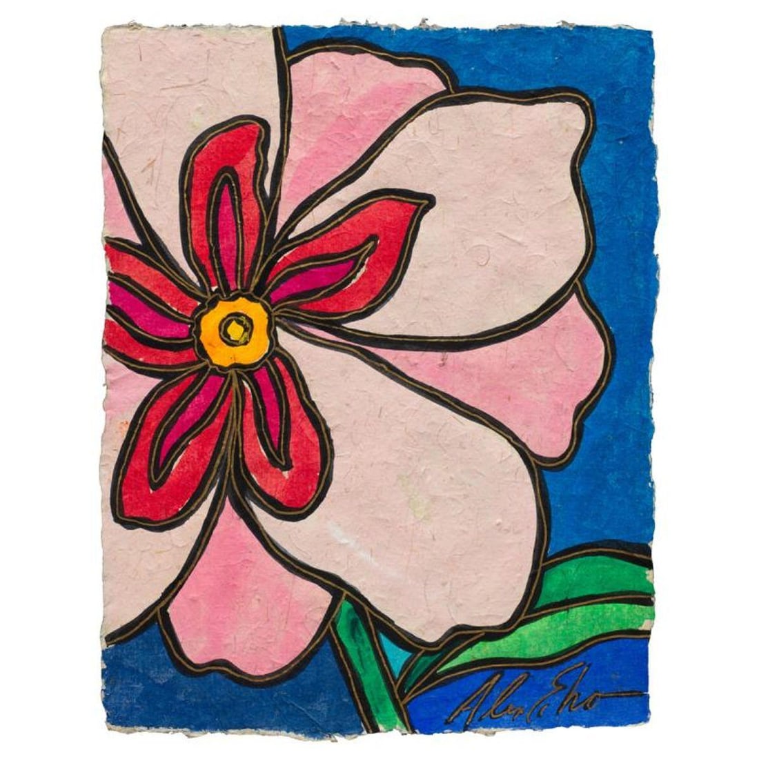 Alex Echo, "Untitled" Hand Signed Original Painting with Letter of Authenticity.: Untitled is an original painting, gouache on paper by Alex Echo. Hand signed and accompanied by a letter of authenticity. Measures approximately 11.5" x 9".