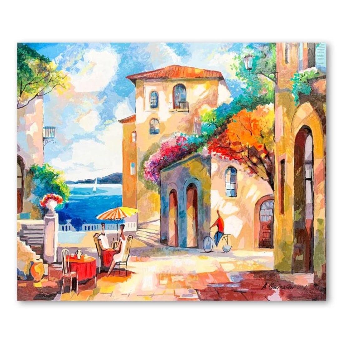 Alex Grinshpun, Hand Signed Limited Edition Serigraph on Board with Letter of Authenticity.: This is a limited edition serigraph on board by Alex Grinshpun. It is numbered and hand signed and includes a letter of authenticity. Measures approximately 16" x 19" (image). Reference#: 90673.