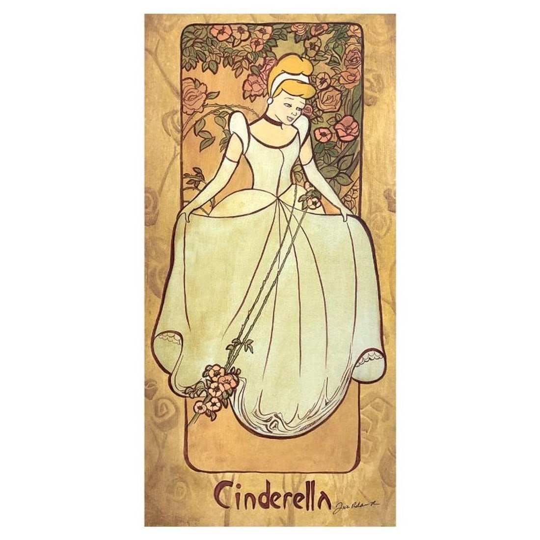 Tricia Buchanan-Benson, "Cinderella" Limited Edition Proof on Canvas from Disney Fine Art, Numbered: Cinderella is a limited edition proof giclee on canvas by Tricia Buchanan-Benson, numbered and hand signed by the artist. This piece is licensed by Disney Fine Art. Includes Letter of Authenticity. Me