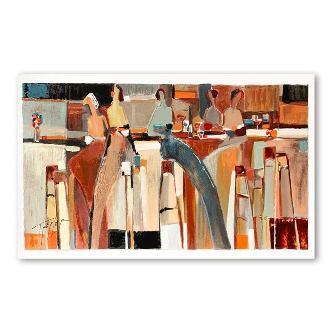 Yuri Tremler, "Girlfriends" Limited Edition Serigraph, Numbered and Hand Signed with Letter of: Girlfriends is a limited edition serigraph on paper by Yuri Tremler. It is numbered and hand signed and includes a letter of authenticity. Measures approximately 12" x 24.5" (image). Reference#: