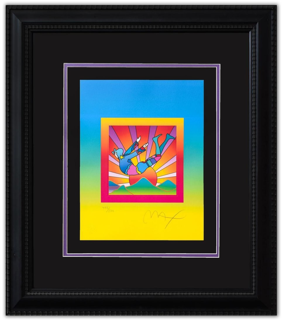 Peter Max- Original Lithograph "Cosmic Flyer on Blends" (1 of 4)