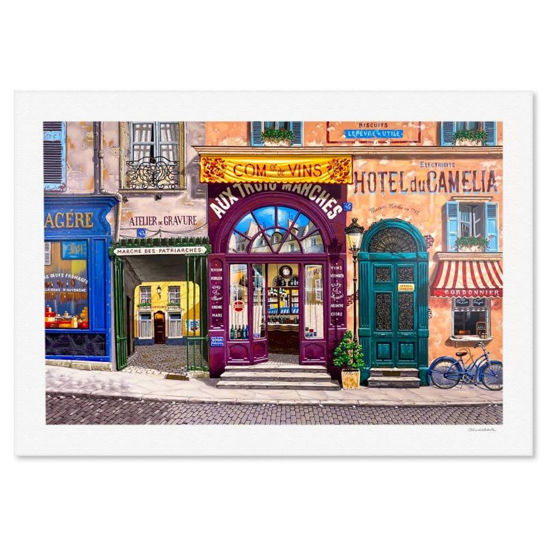 Liudmila Kondakova, "Hotel du Camelia" Limited Edition Serigraph, Numbered and Hand Signed with: Hotel du Camelia is a limited edition serigraph on paper by Liudmila Kondakova, hand signed by the artist. Includes Letter of Authenticity. Measures approx. 29" x 41" (border), 24" x 36" (image). Refe