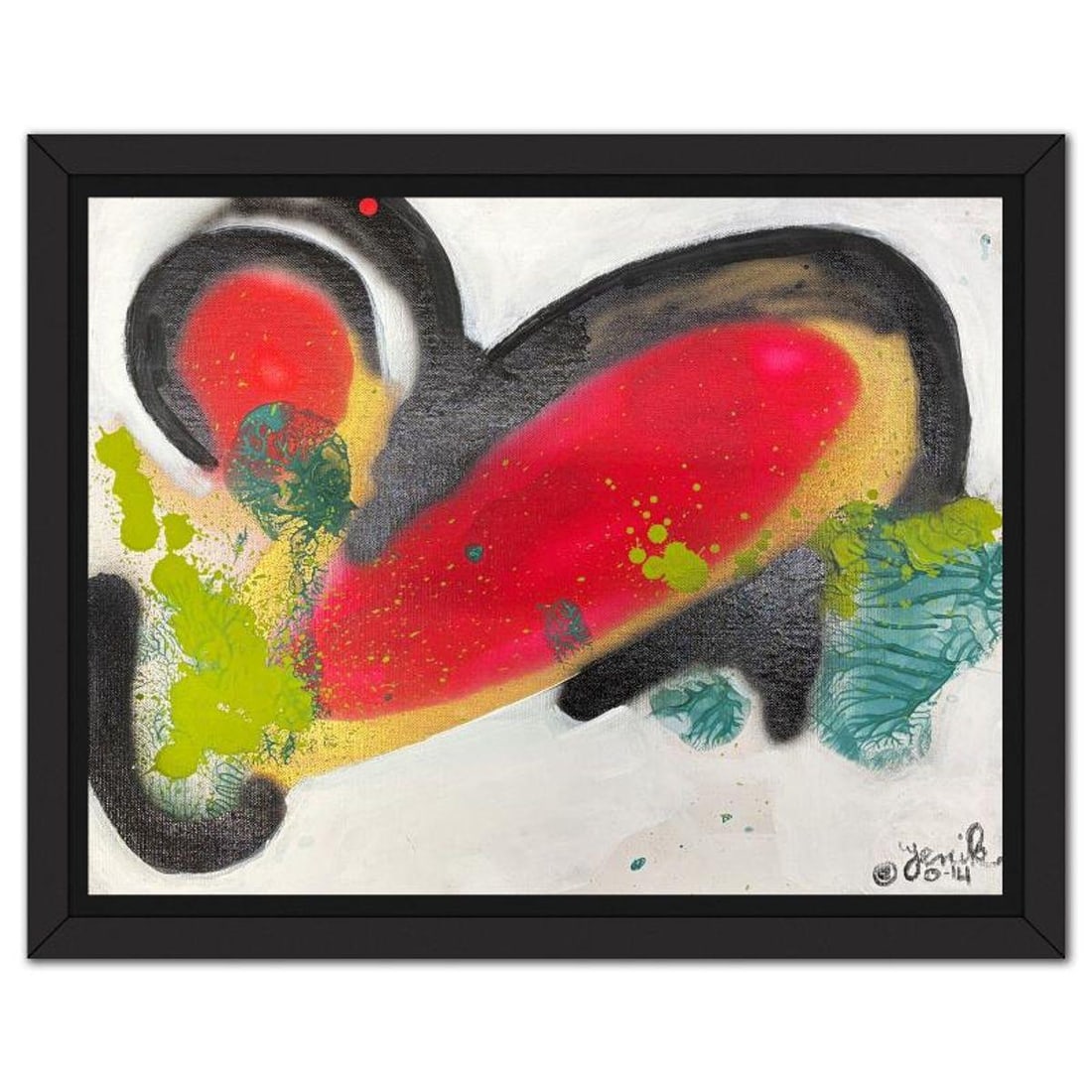 Jenik Cook, Framed Hand Signed Original Painting with Letter of Authenticity.: This is an original acrylic painting on paper by Jenik Cook. Hand signed by the artist, it includes Letter of Authenticity. This piece comes from the artist's personal collection. Measures