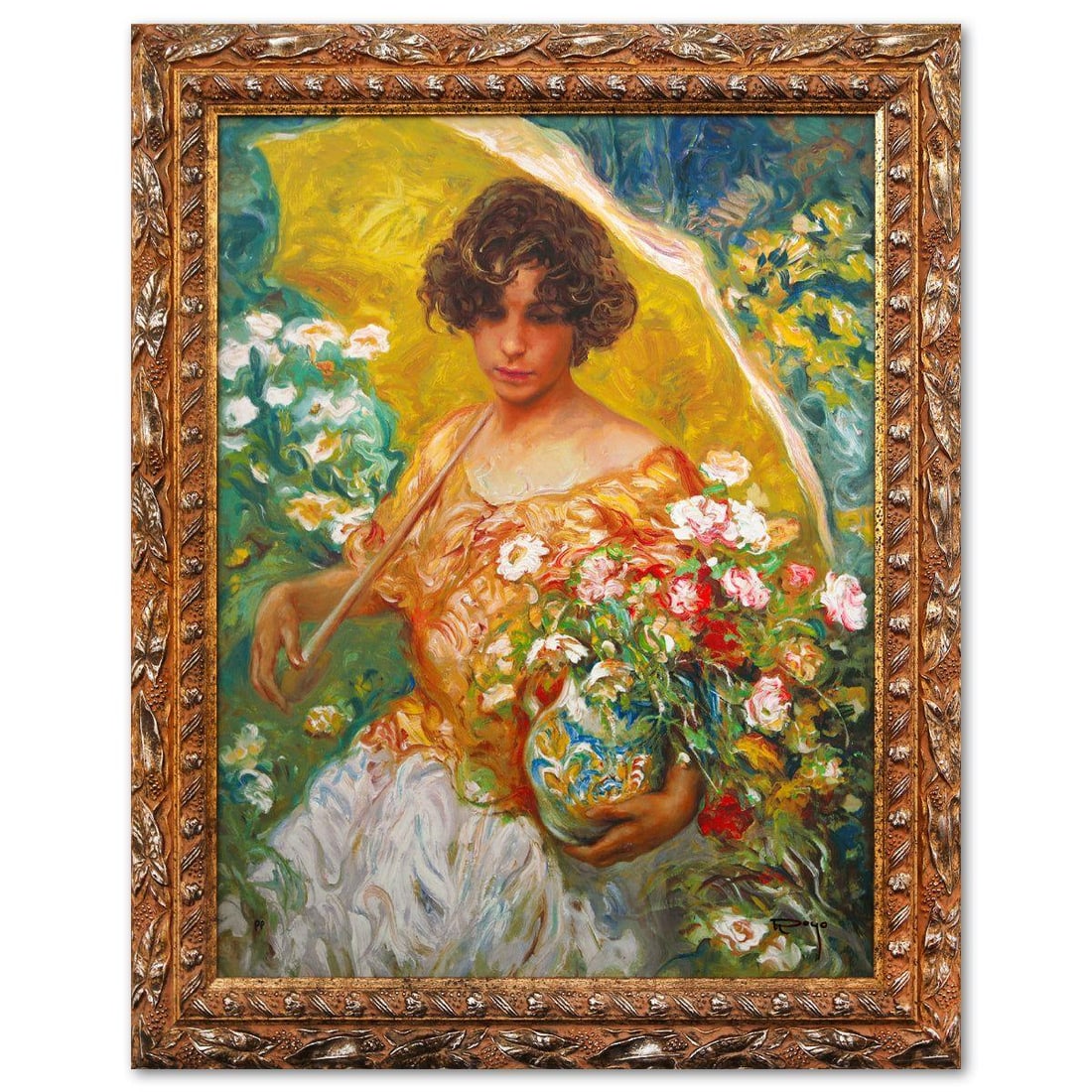 Royo- Serigraph on Panel "El Jaron de Manises": Artist: Royo. Medium: Serigraph on Panel. Title: El Jaron de Manises. Size: 29" x 23.5". Measures approx. 36" x 30" (framed). Signature: Hand Signed. Additional: Year: 1997. Reference#: 74479.