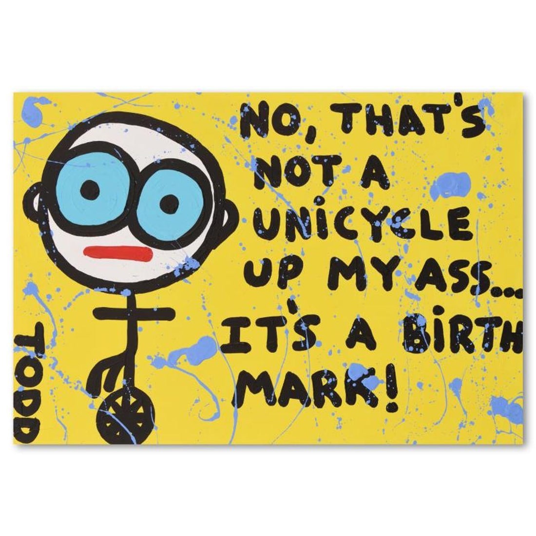 Todd Goldman, "Birthmark" Original Acrylic Painting on Gallery Wrapped Canvas (36" x 24"), Hand: Birthmark is an original acrylic painting on gallery wrapped canvas by Todd Goldman, hand signed by the artist. Includes Letter of Authenticity. Measures approx. 36" x 24" (image). Due to the way this