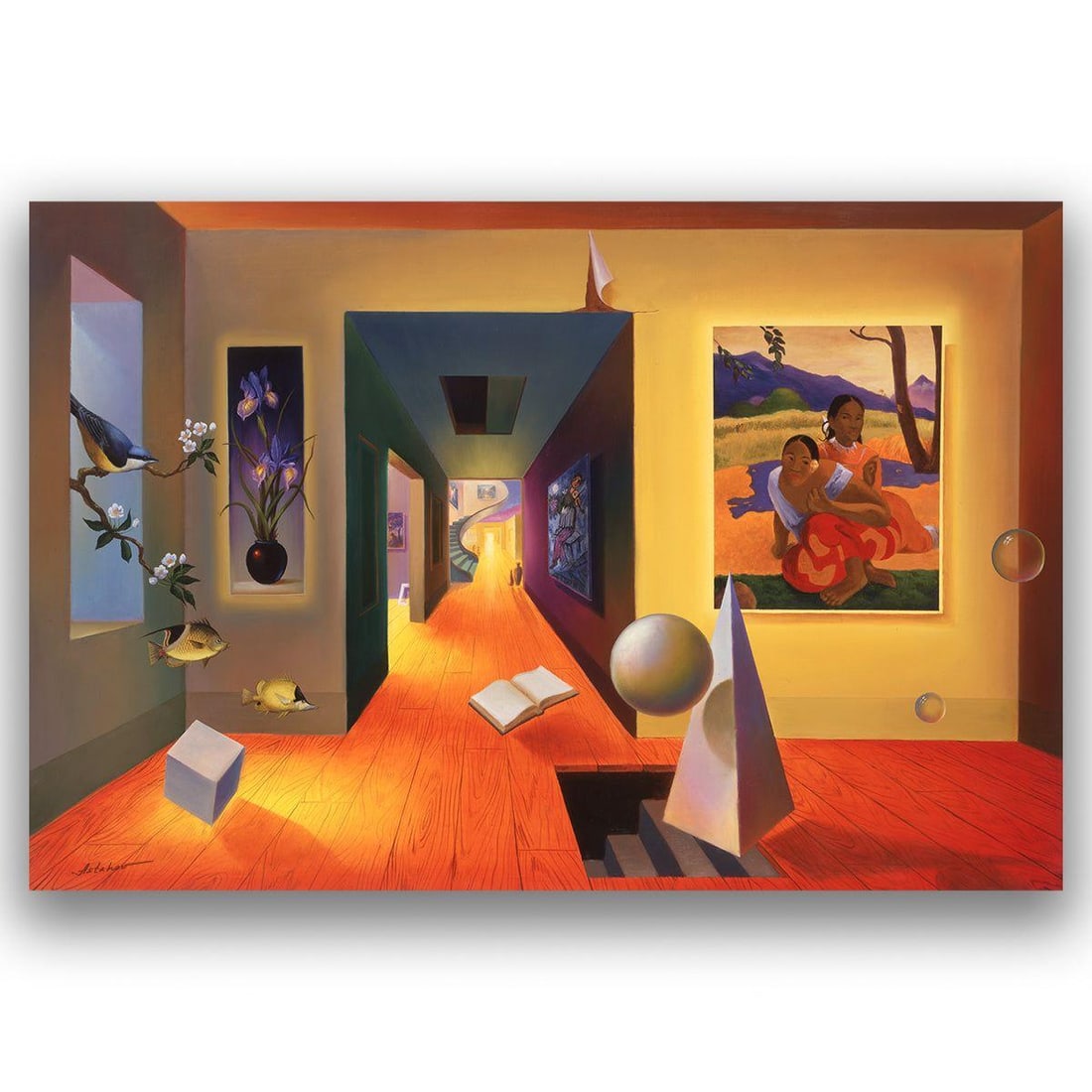 Alexander Astahov- Giclee on Canvas "Memoir": Artist: Alexander Astahov. Medium: Giclee on Canvas. Title: Memoir. Size: 24" x 36". Signature: Signed and numbered. Certificate of Authenticity: Is included. Additional: Limited edition of 36. Refere
